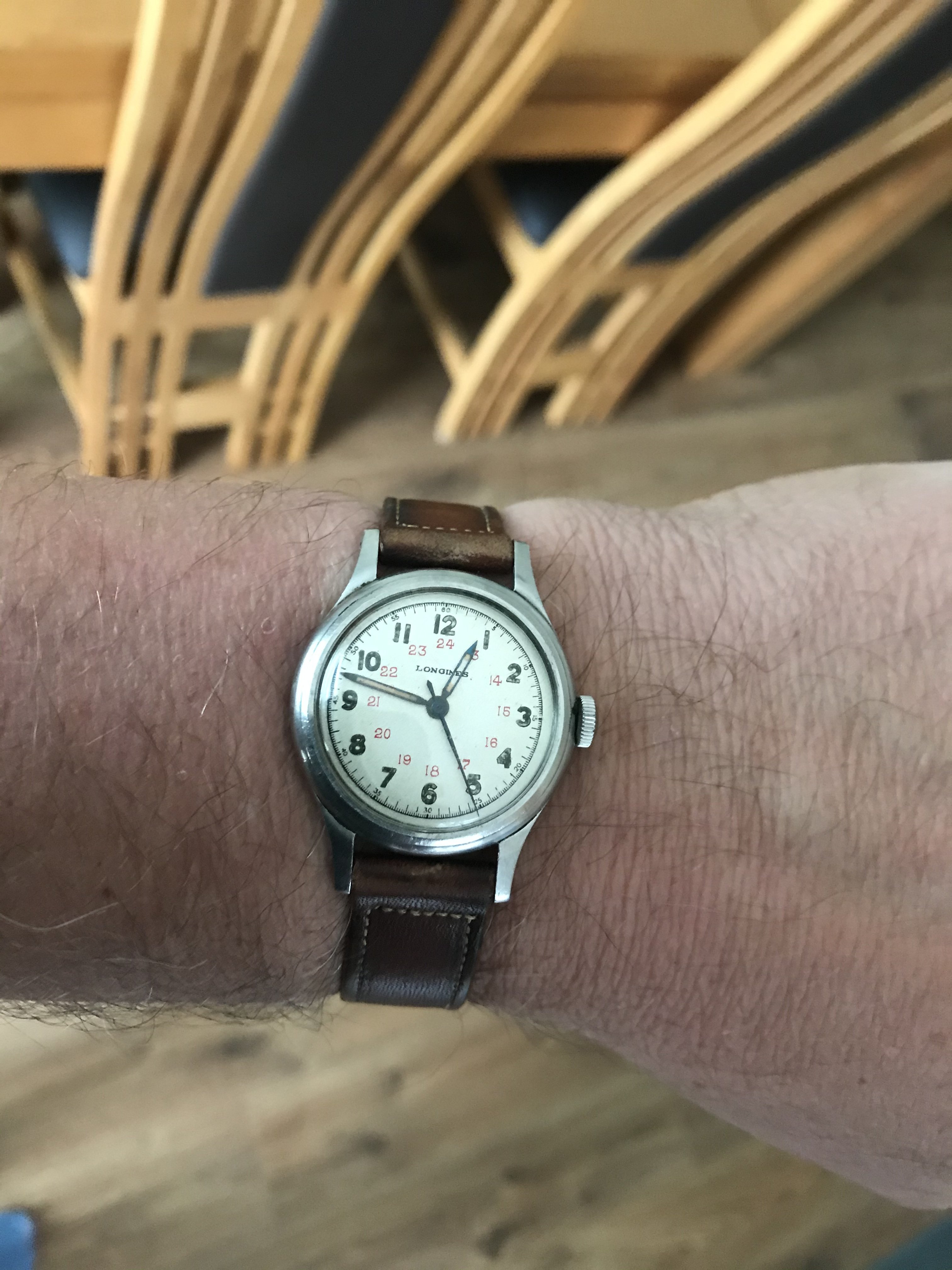 33mm on an 8 inch wrist. Too small Omega Watch Forums