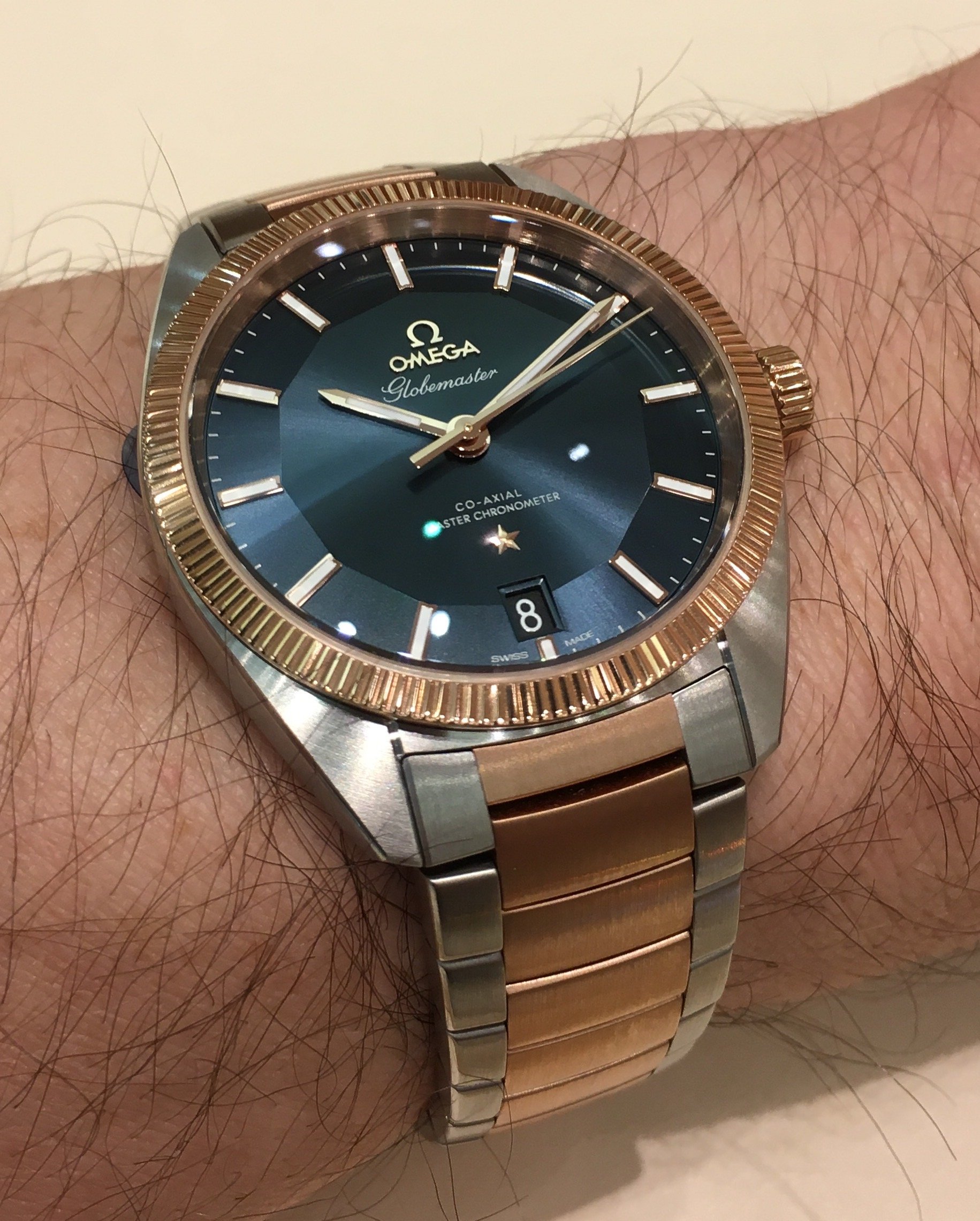 Omega globemaster hot sale two tone