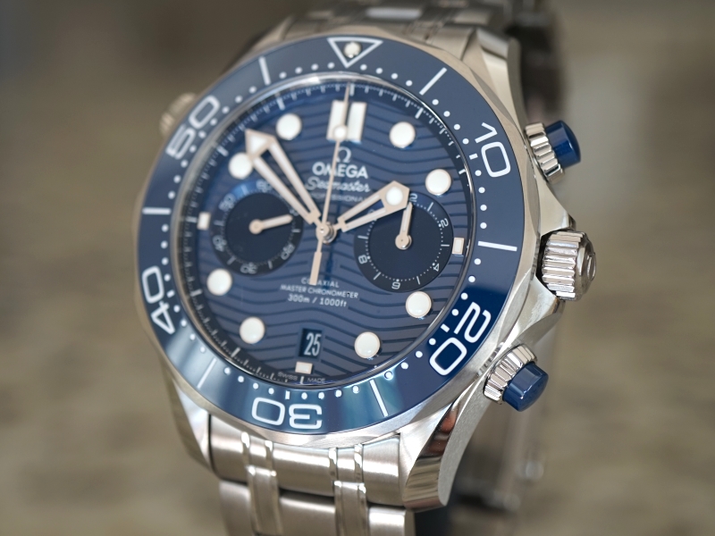 FS Omega Seamaster Diver 300M Co Axial Chronograph Blue DIal