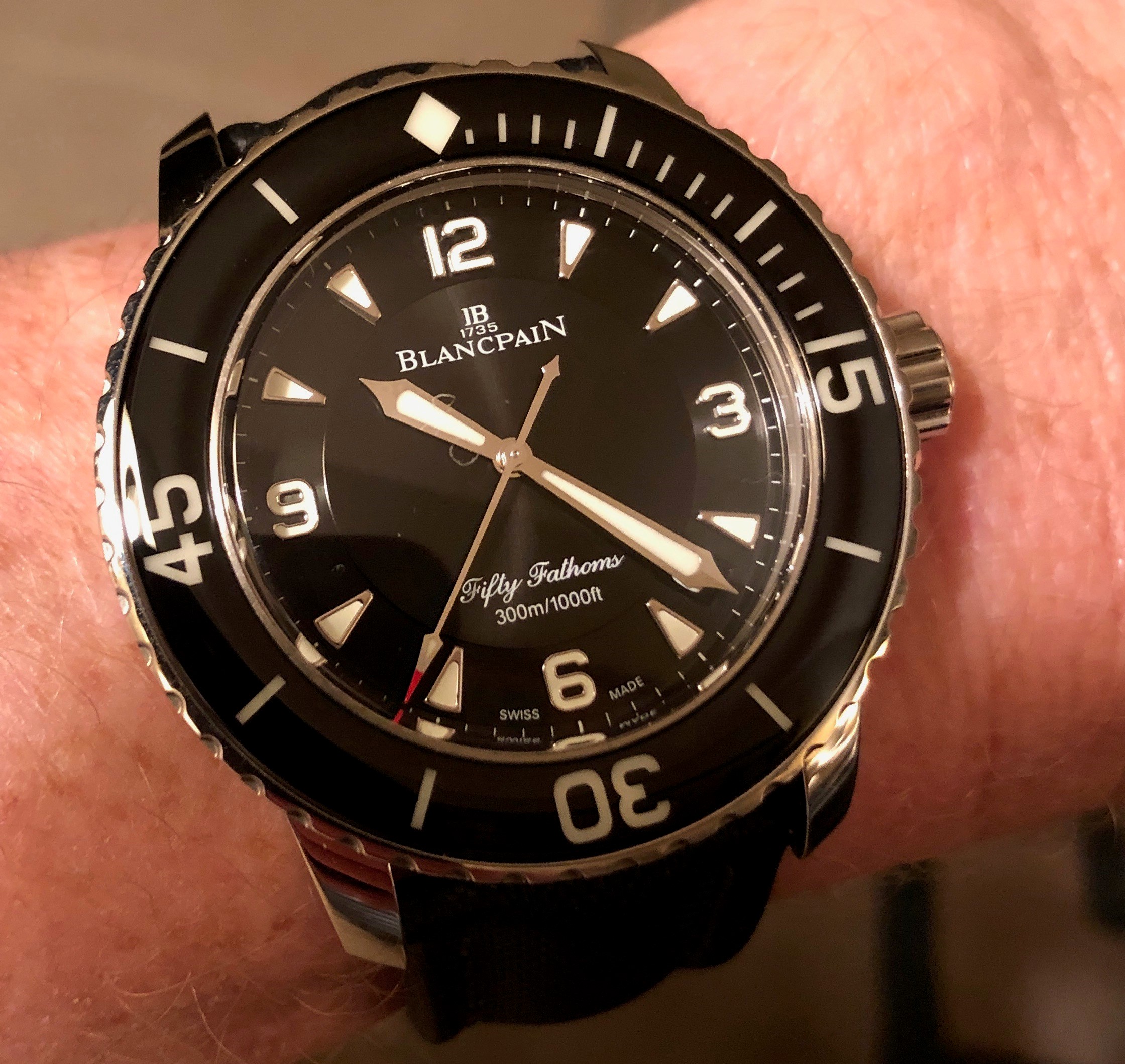 Blancpain fifty fathoms wrist hot sale