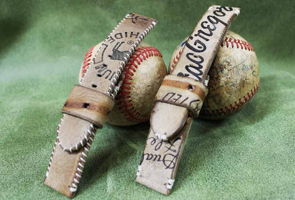 Watch straps made out of old baseball gloves Omega Forums