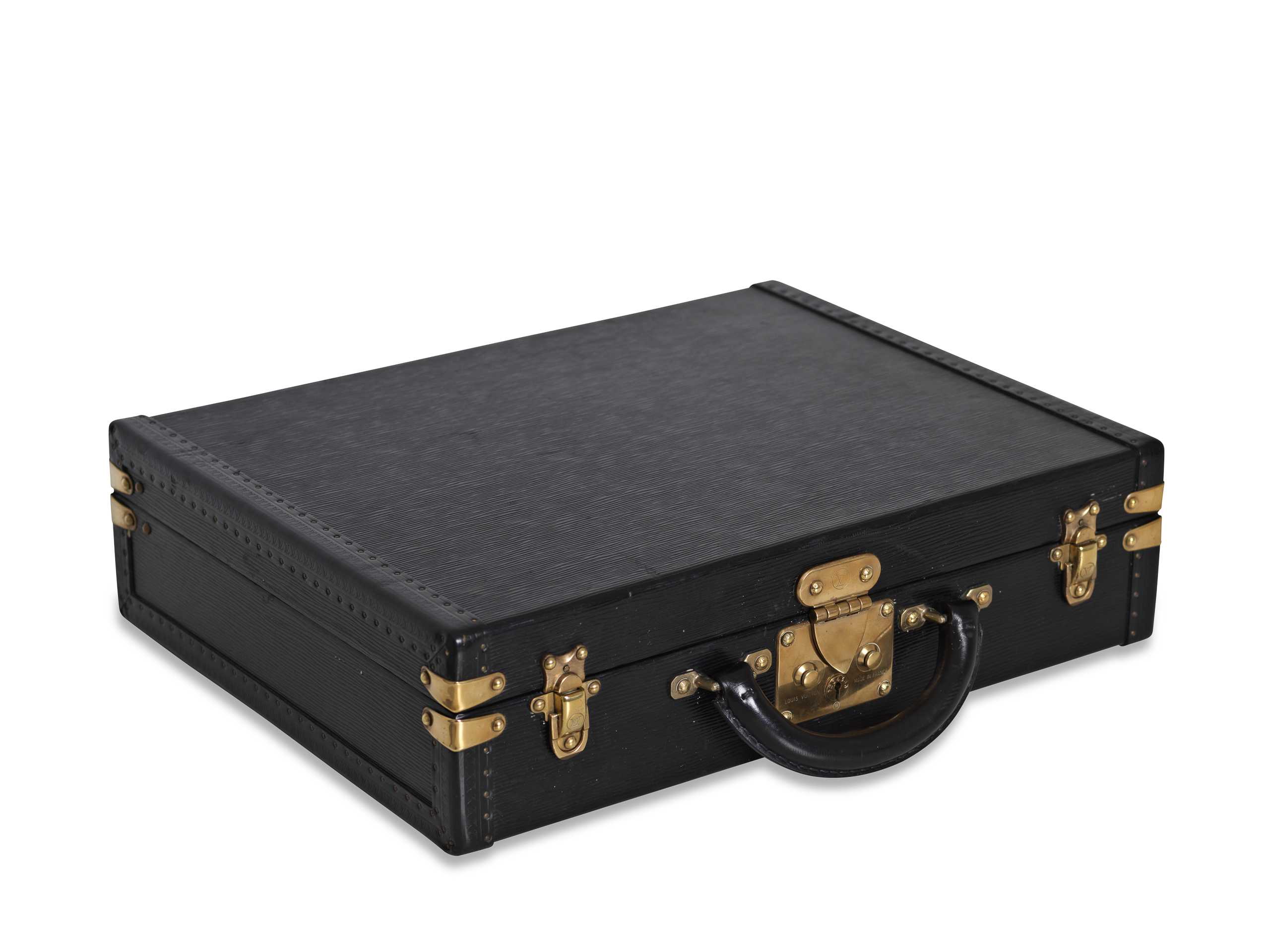 SOLD - Custom Louis Vuitton black watch briefcase
