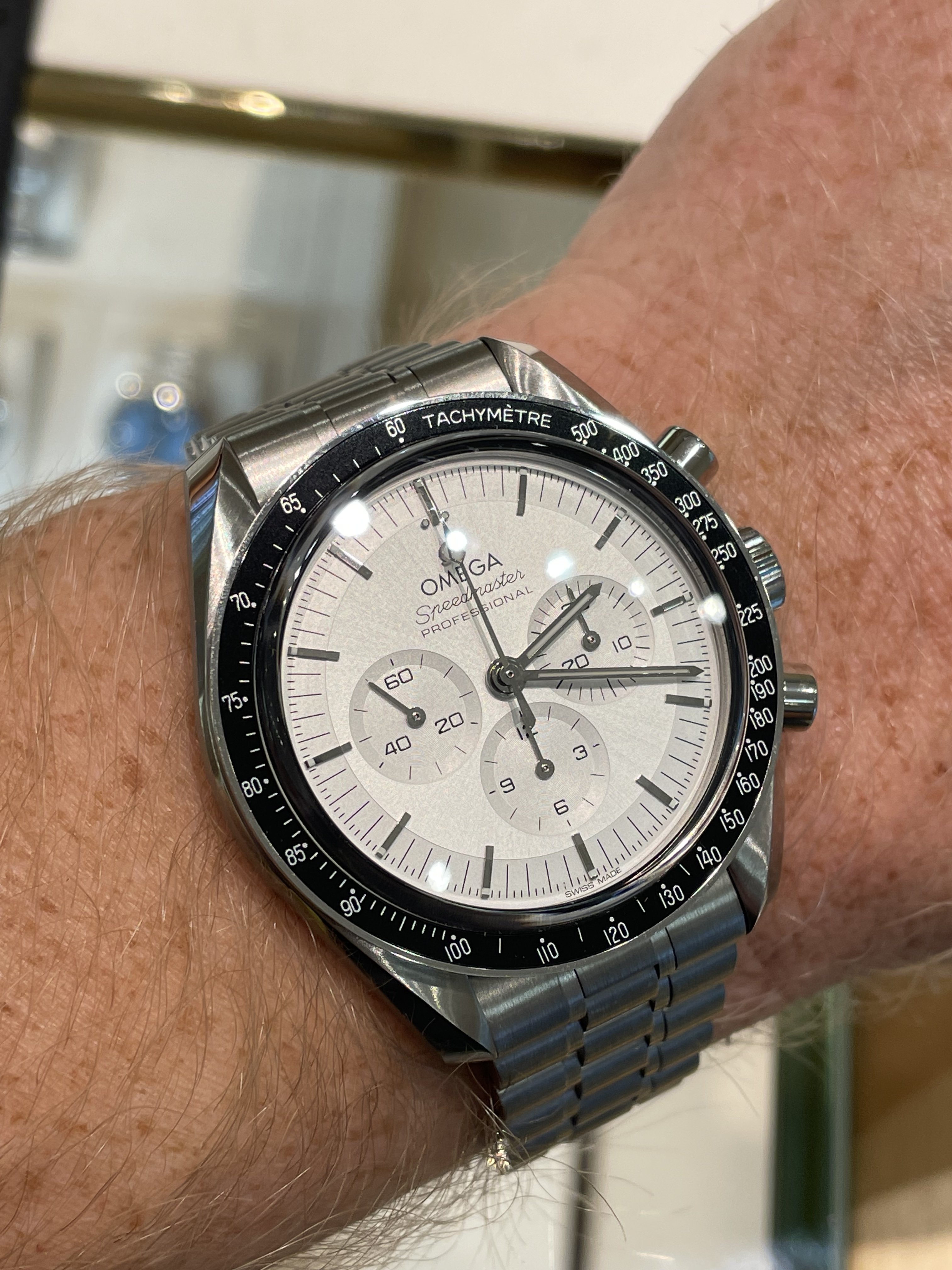 Speedmaster sale white dial