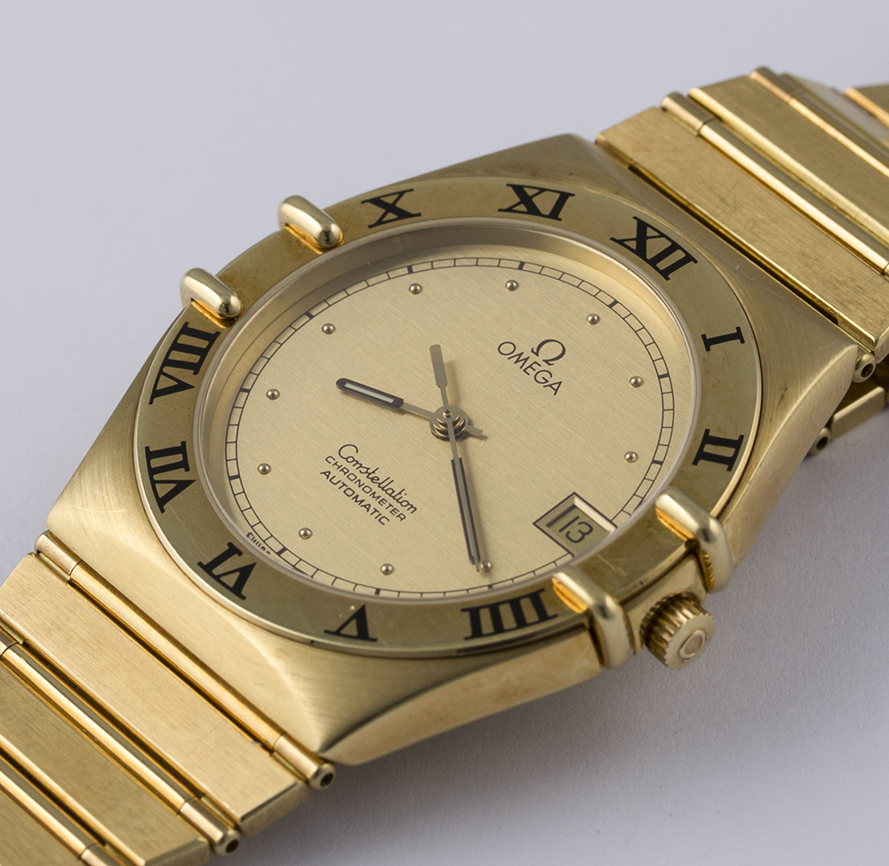 omega constellation chronometer 18k gold
