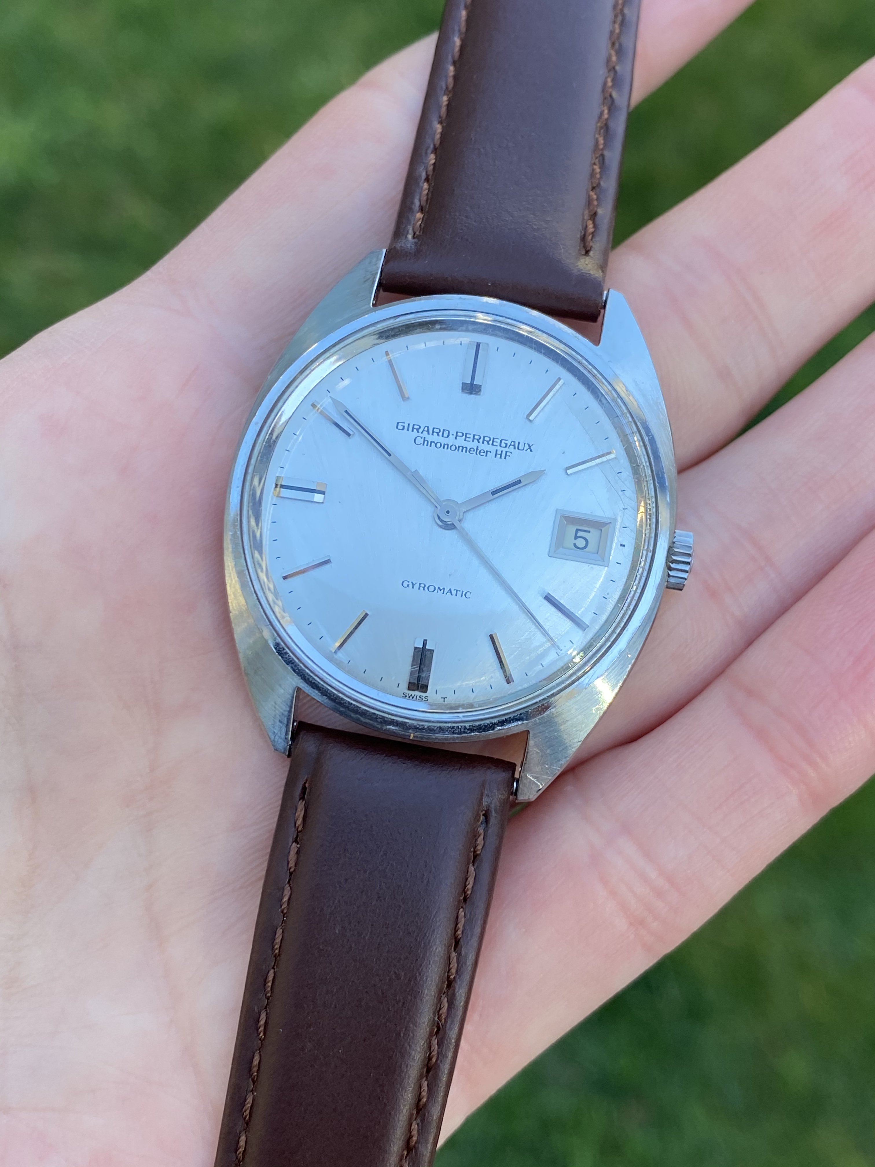 SOLD Further reduced Vintage 1960s Steel Girard Perregaux