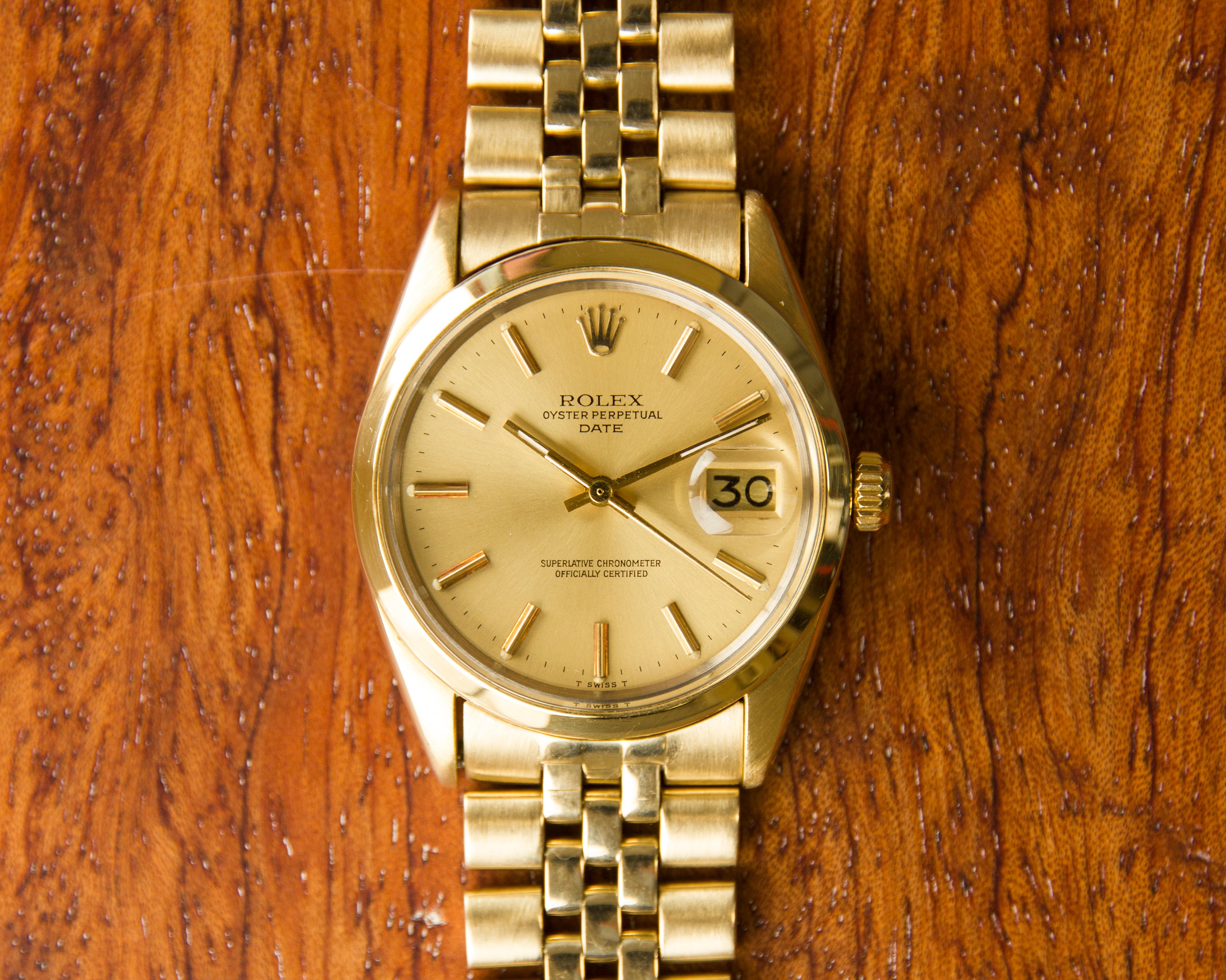 Rolex 1550 gold clearance cap