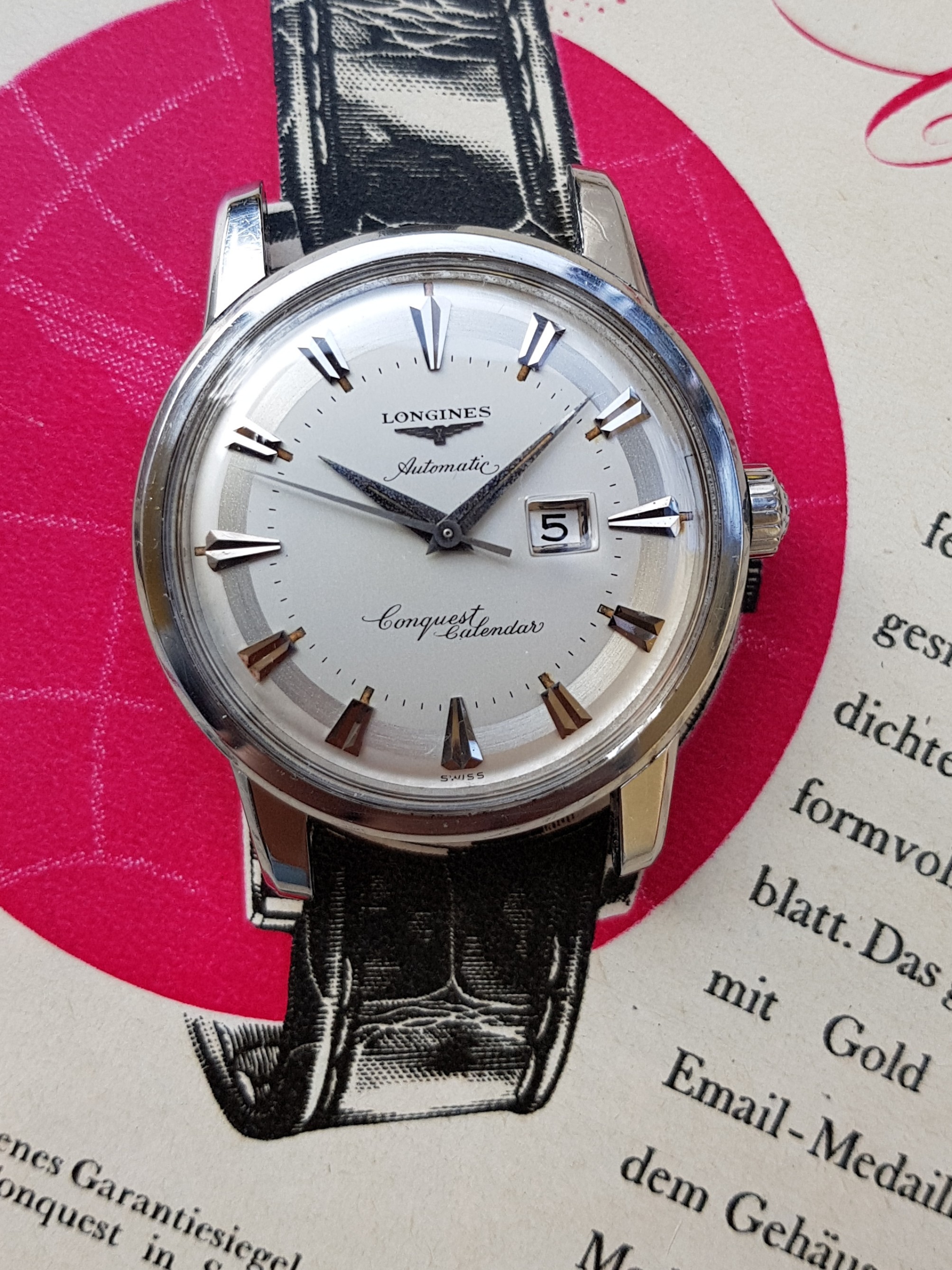 SOLD 1959 Longines Conquest Cal. 19ASD Ref. 9004 Superb Dial