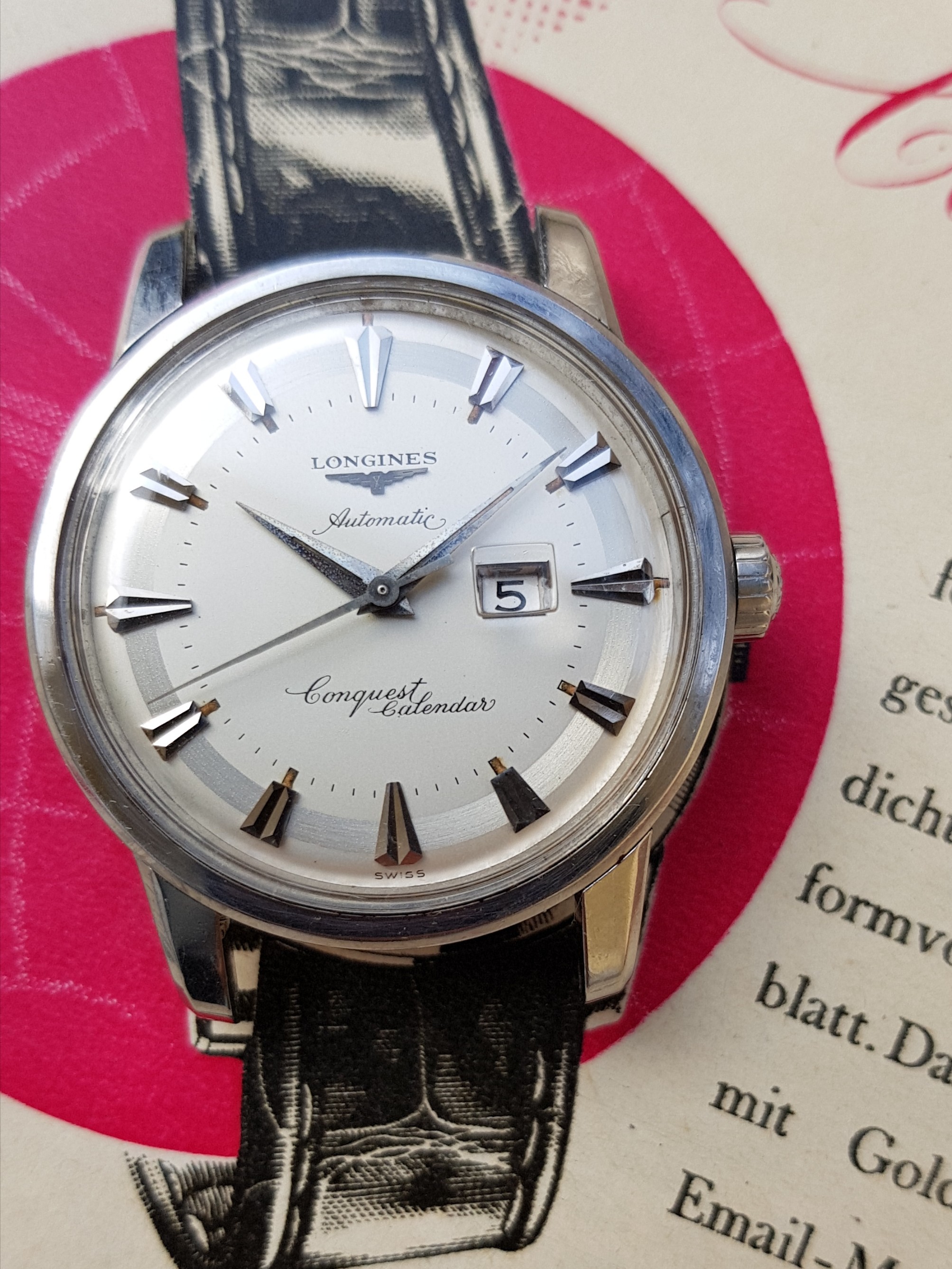 SOLD 1959 Longines Conquest Cal. 19ASD Ref. 9004 Superb Dial