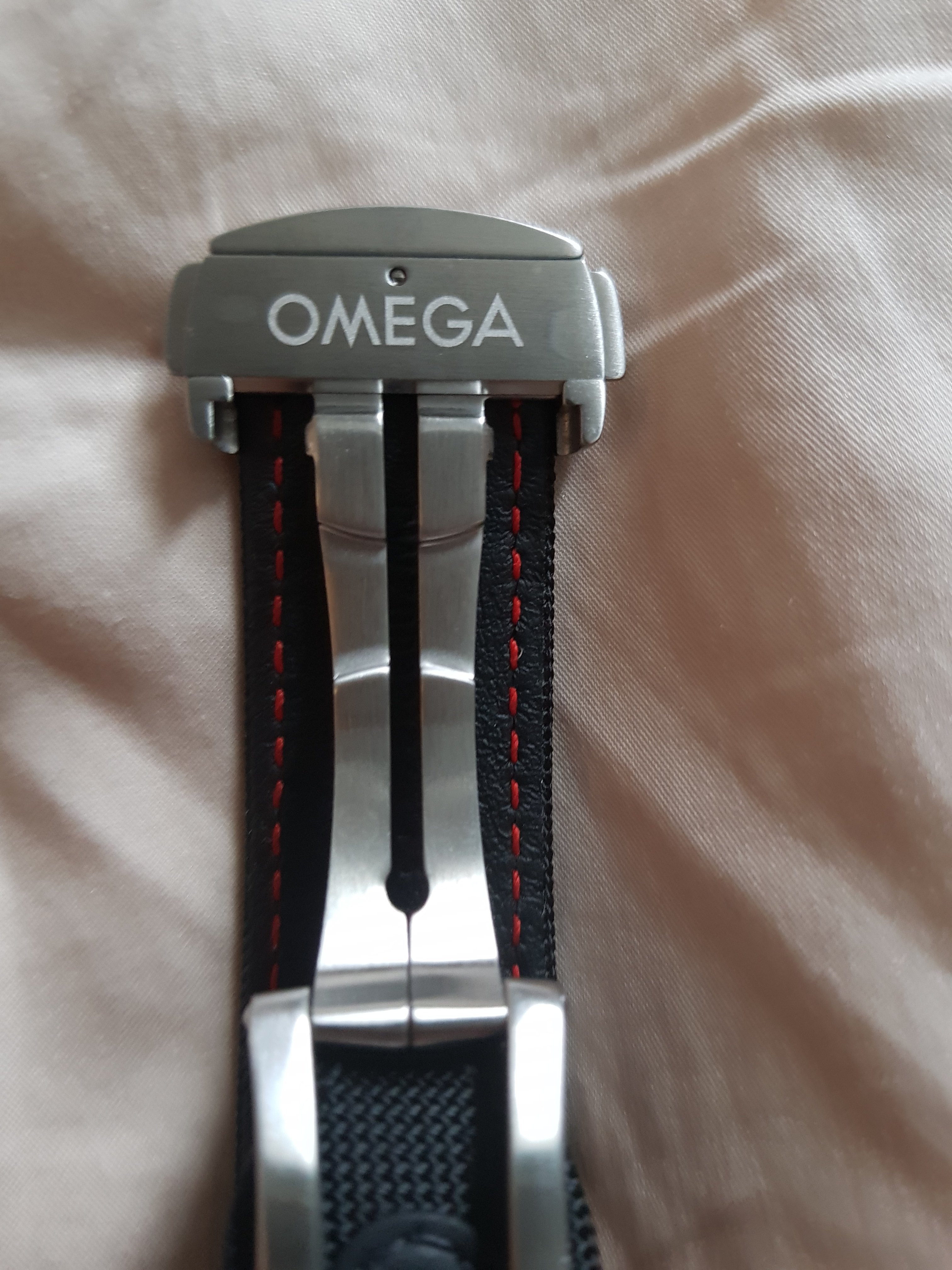 real omega rubber strap 