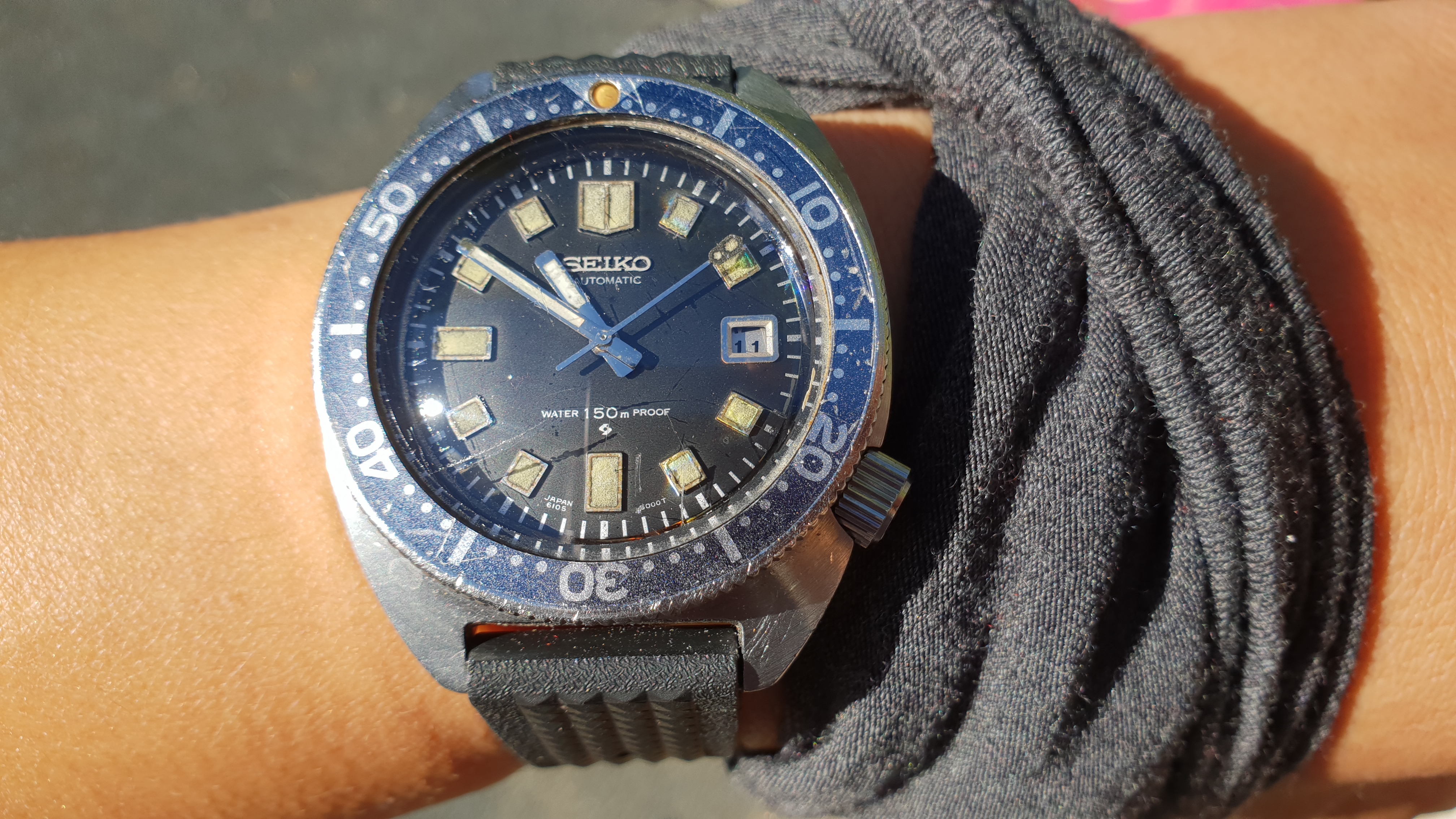 SOLD - 1969 Seiko 6105-8000 Diver's - PROOF/PROOF, Ghosted Bezel $900USD |  Omega Forums