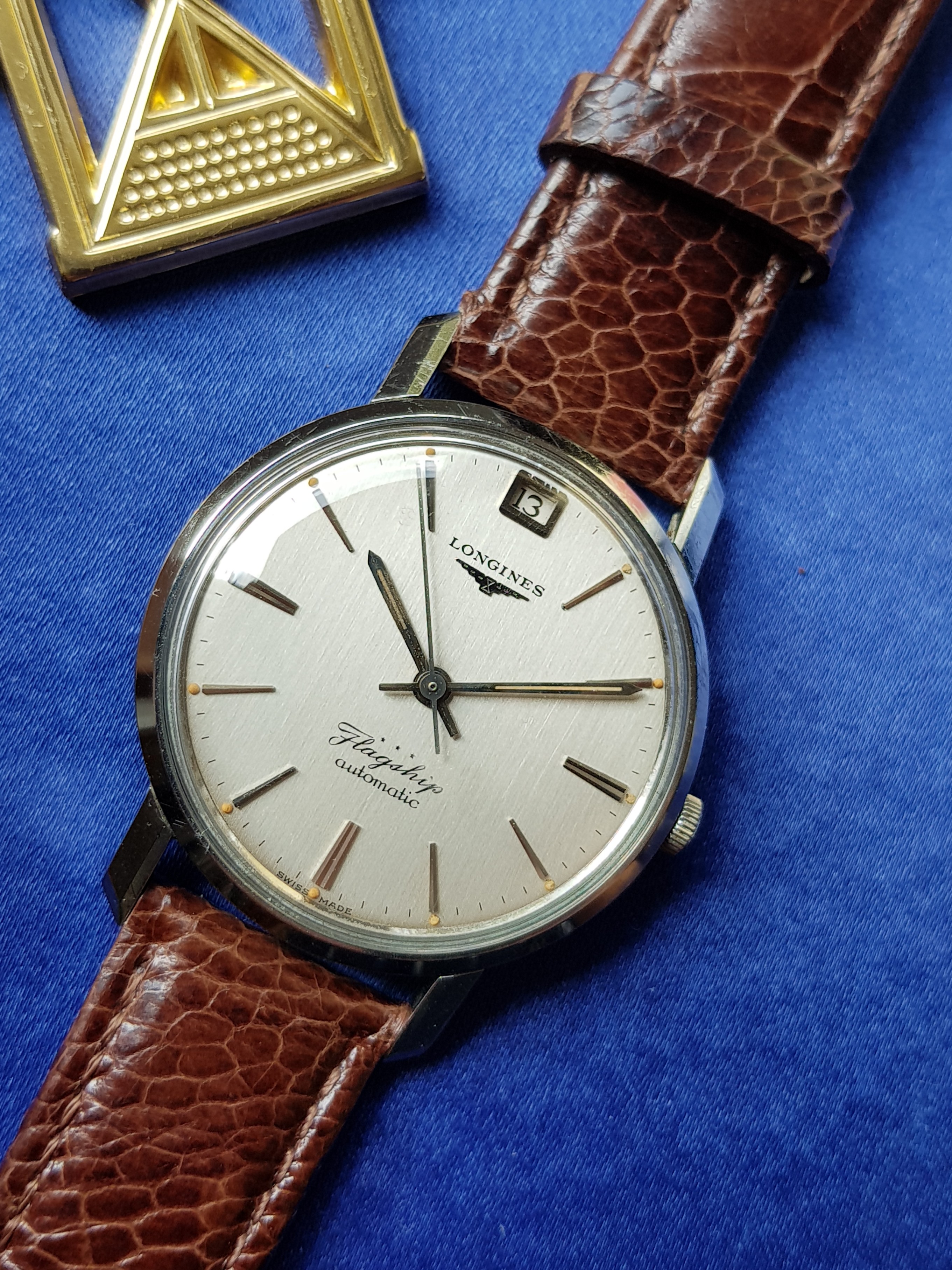 SOLD 1961 Longines Flagship cal. 341 Date at 12 All Steel