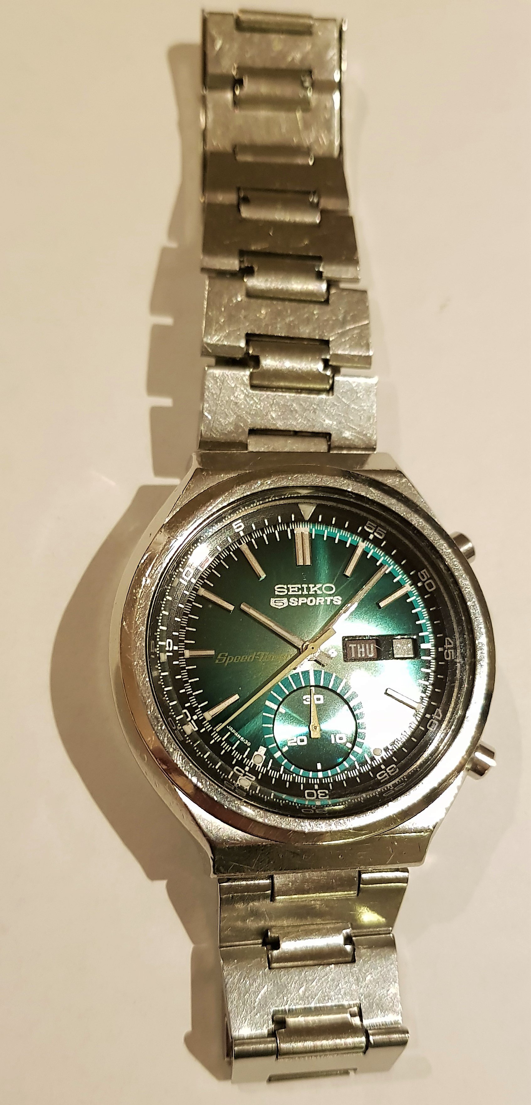 SOLD - JDM-only, Seiko 6139-7060 Speed-Timer, serviced, bracelet | Omega  Forums