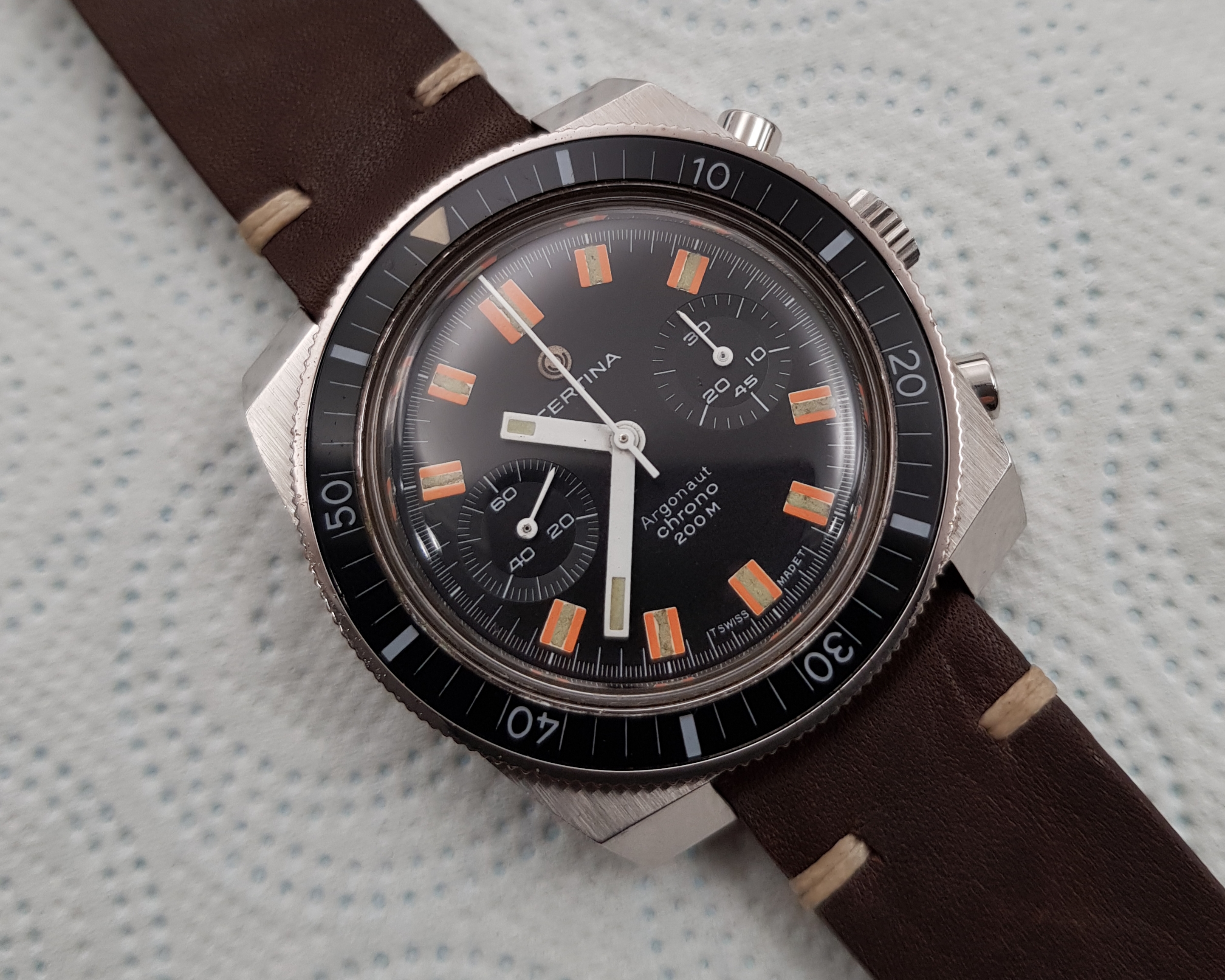 SOLD - Chronograph Certina Argonaut Diver val 23 with nice besel | Omega Forums