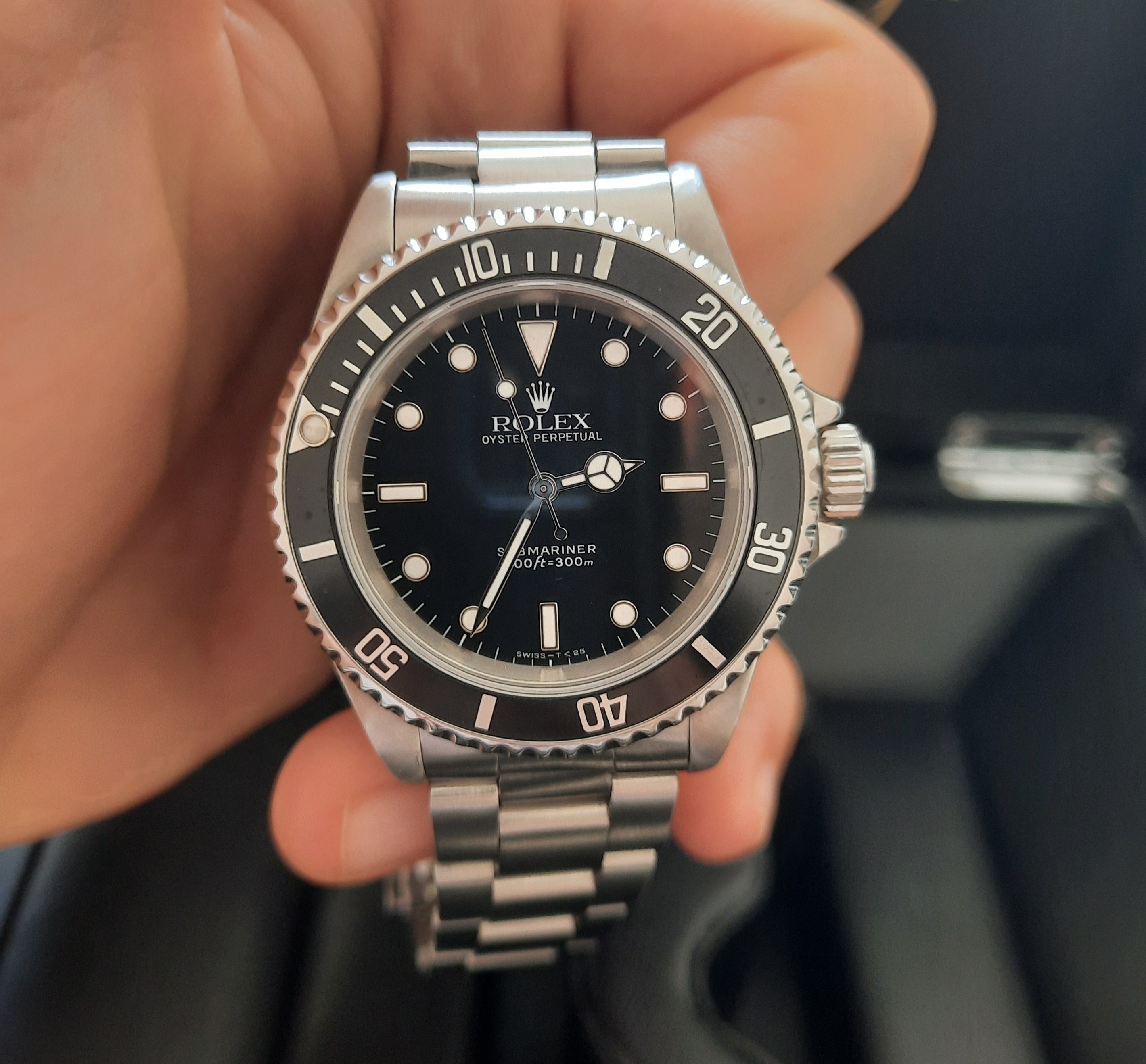 Rolex hot sale submariner lume