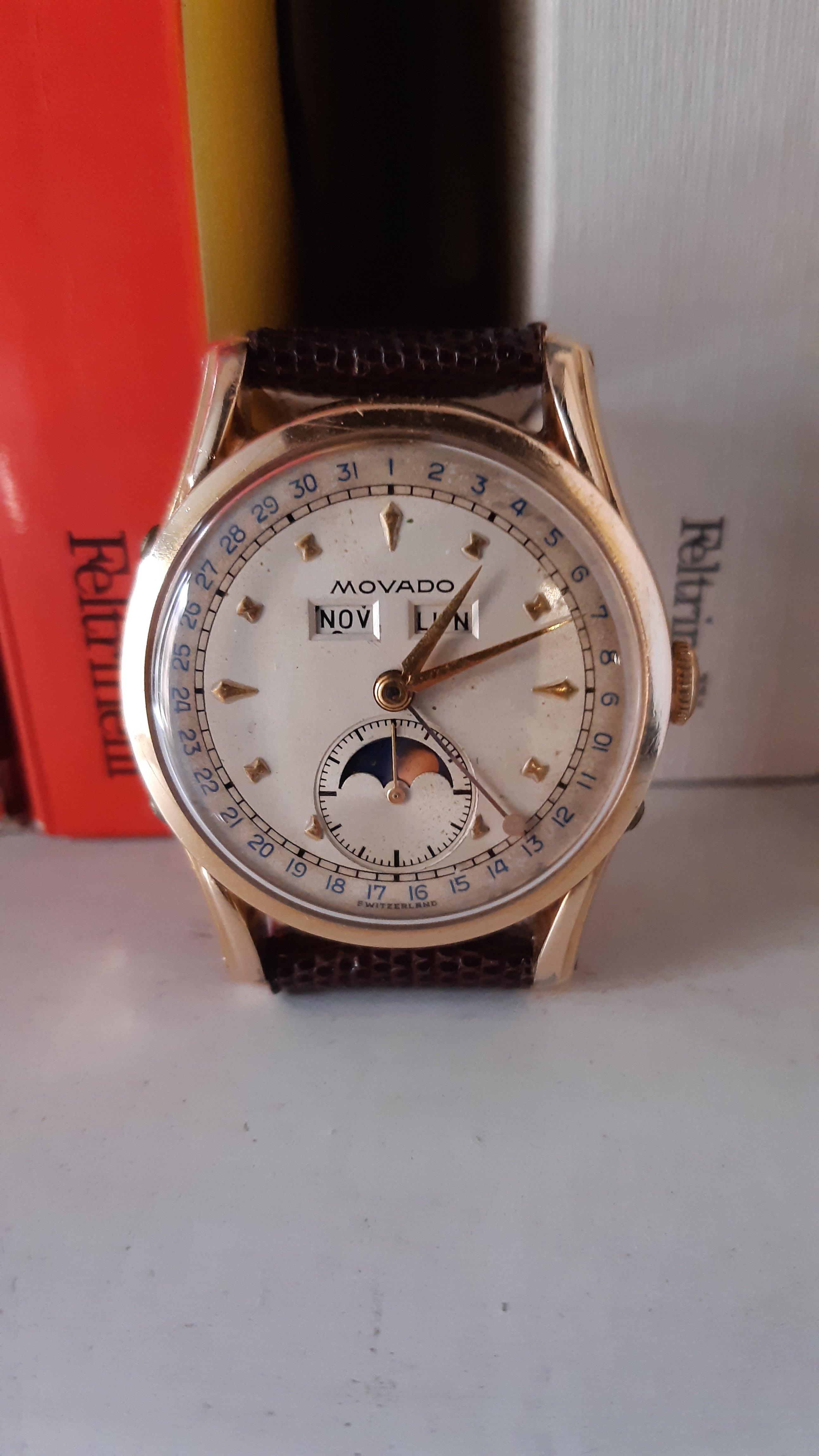 Movado discount moonphase watch