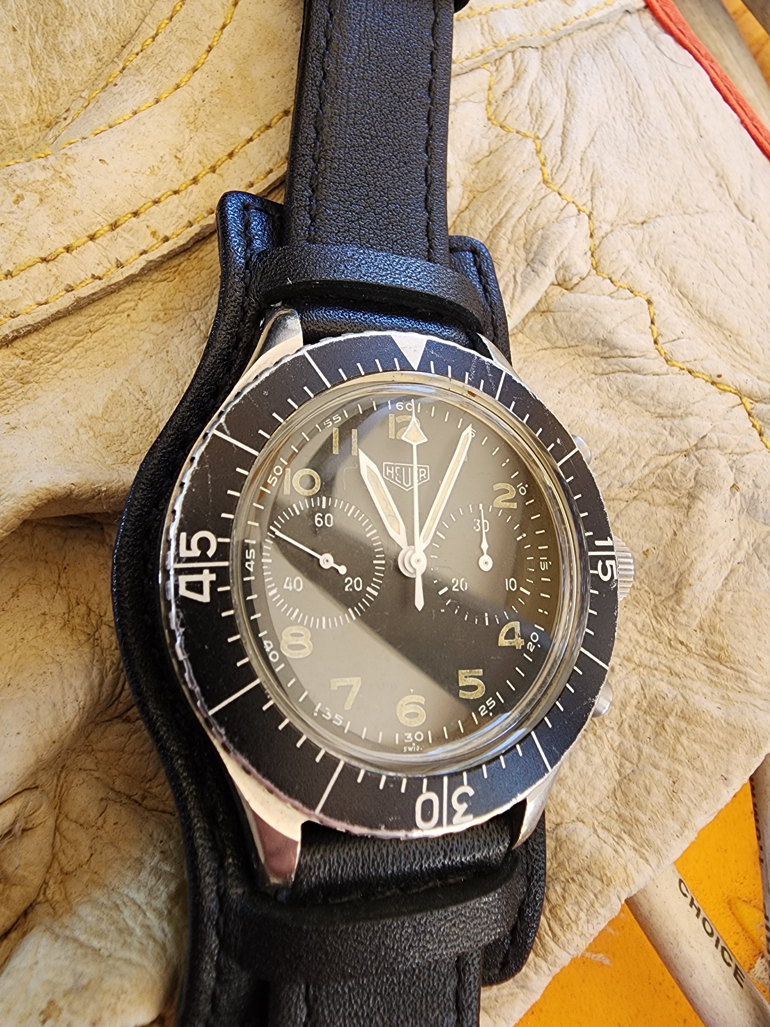 SOLD Heuer Bundeswehr 1550SG Flyback Valjoux 230 c.1964