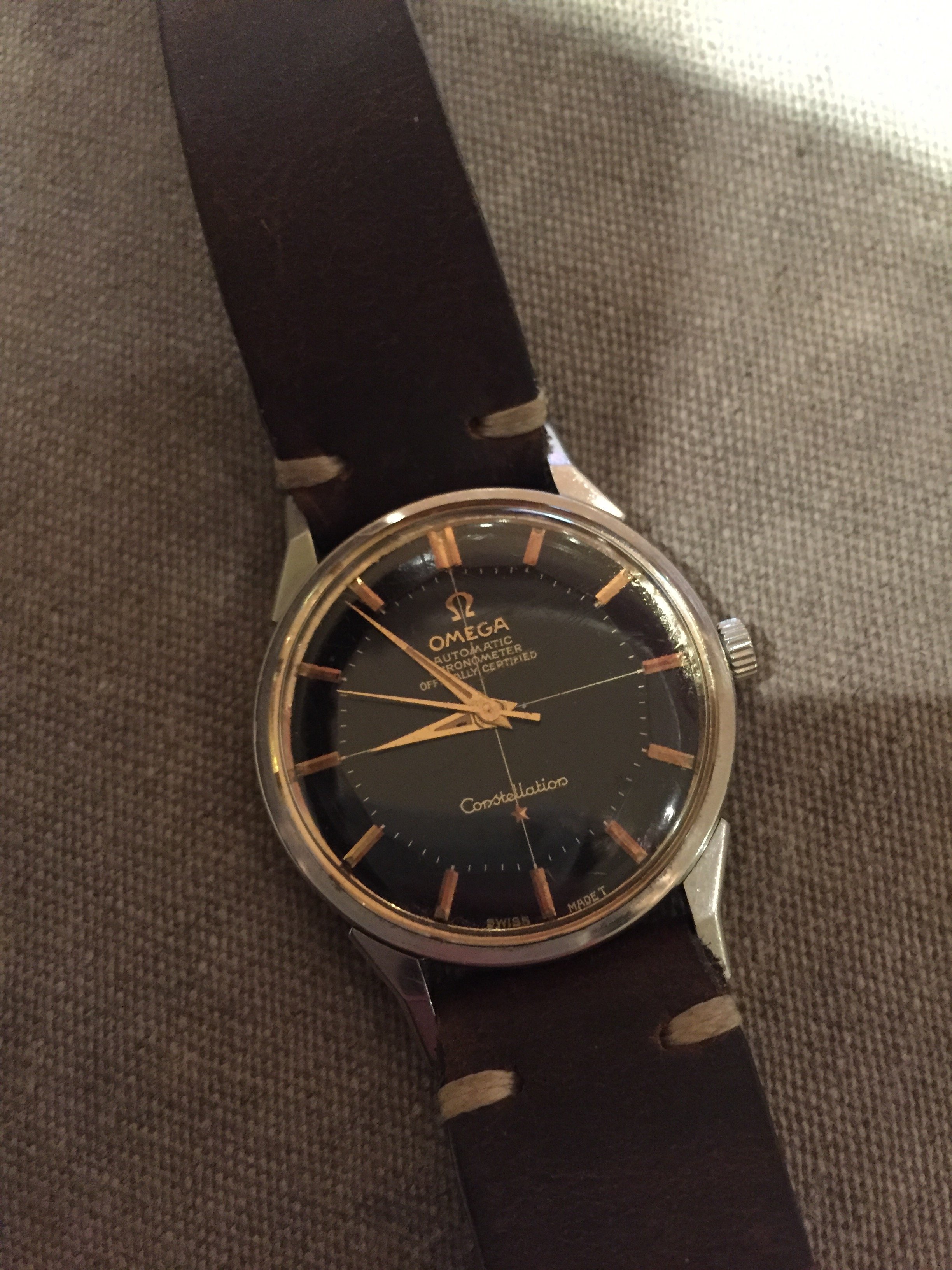 Omega pie clearance pan black dial