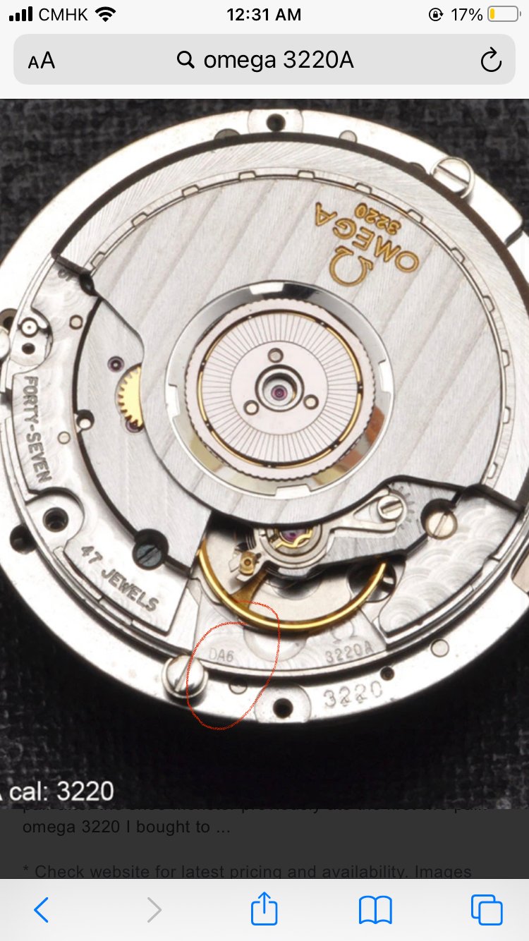 Omega hotsell caliber 3220