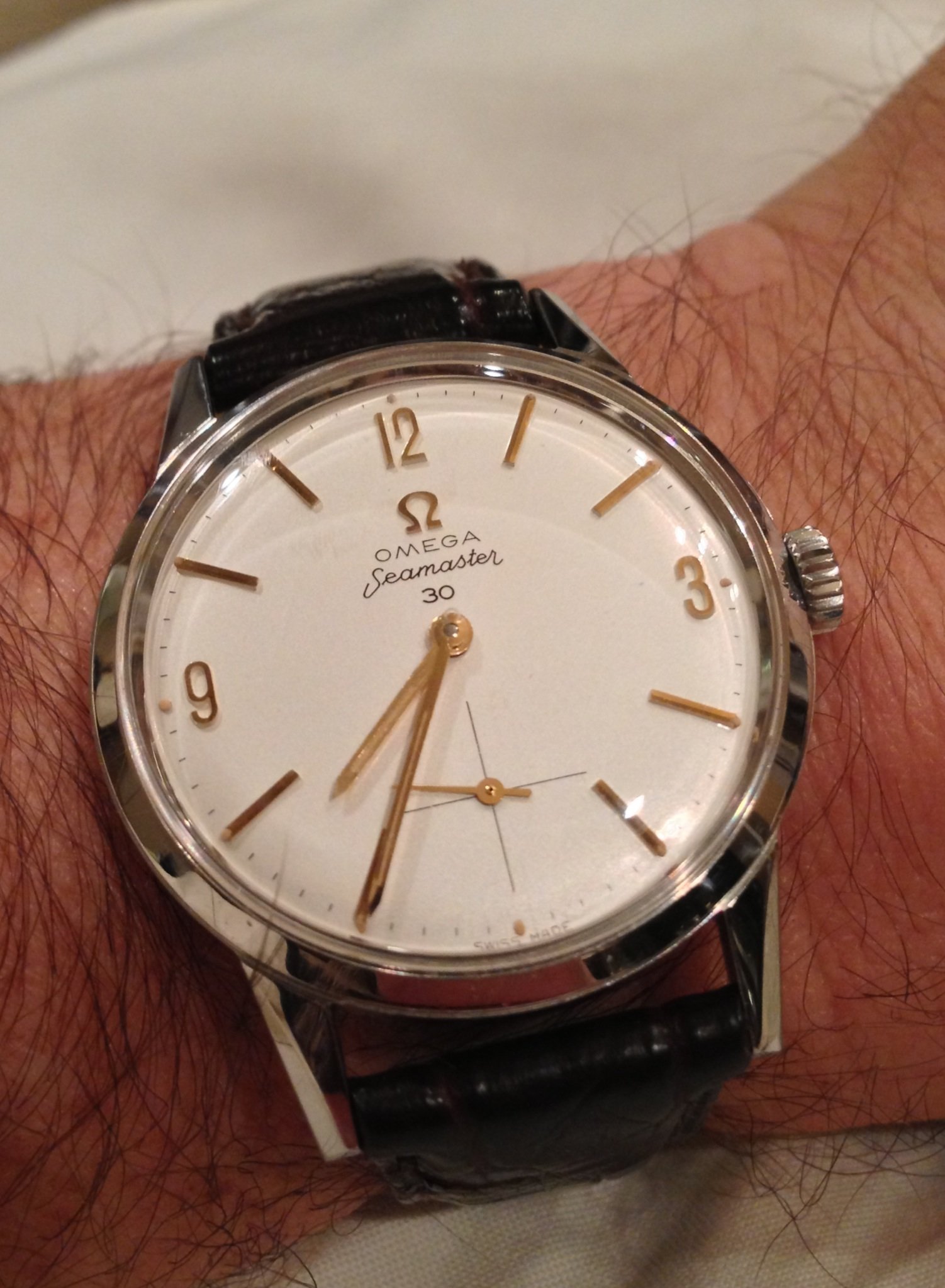 omega manual wind watch