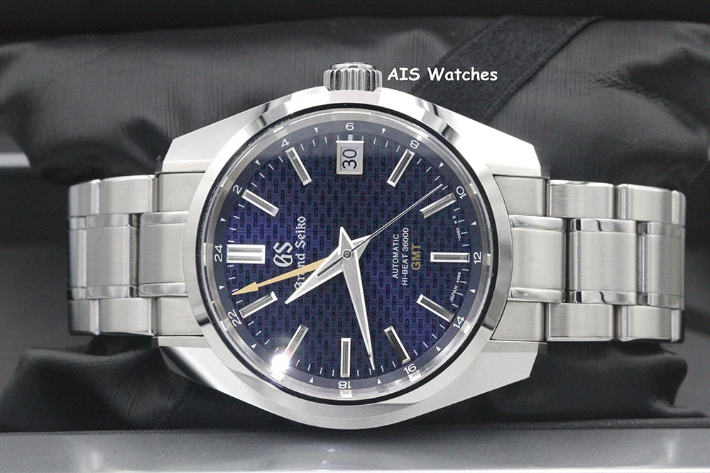 FSOT Grand Seiko SBGJ225 Hi Beat 36000 GMT Kasuri Blue Dial