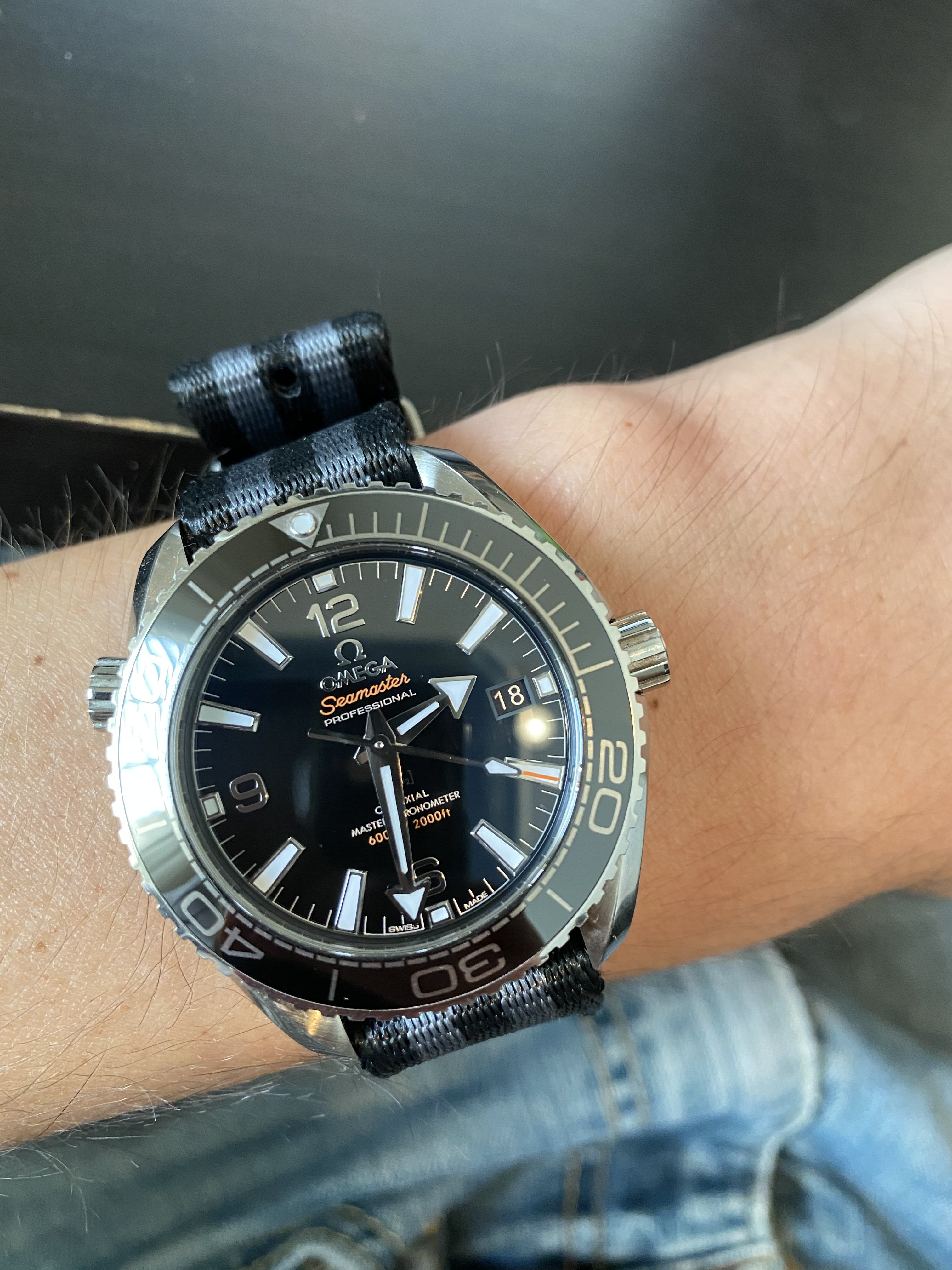 Does anyone wear a Planet Ocean 43.5 on a Nato Omega Forums