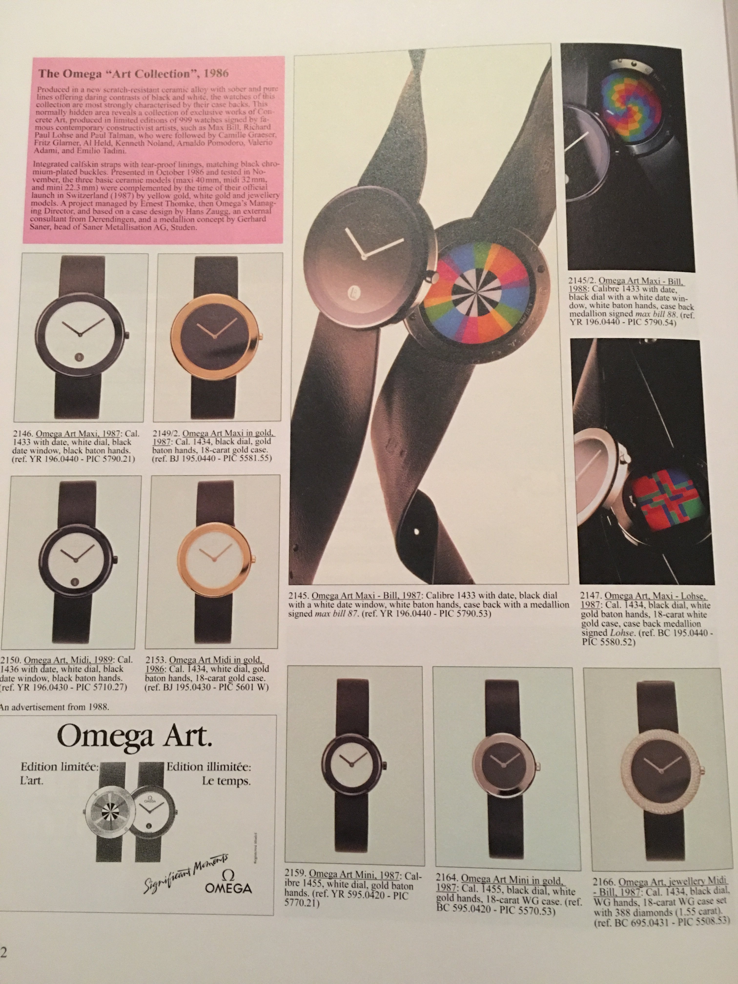 Omega art collection hot sale watch 1987