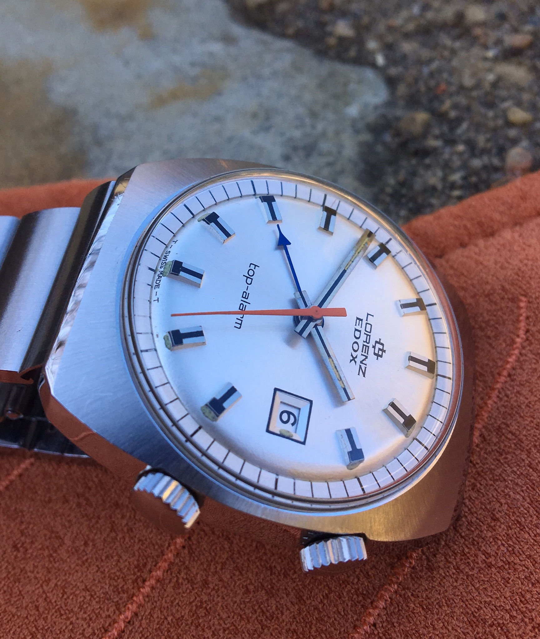 Ω SOLD - Near-mint '70s Lorenz Edox Top-Alarm, $480 | Omega Watch Forums