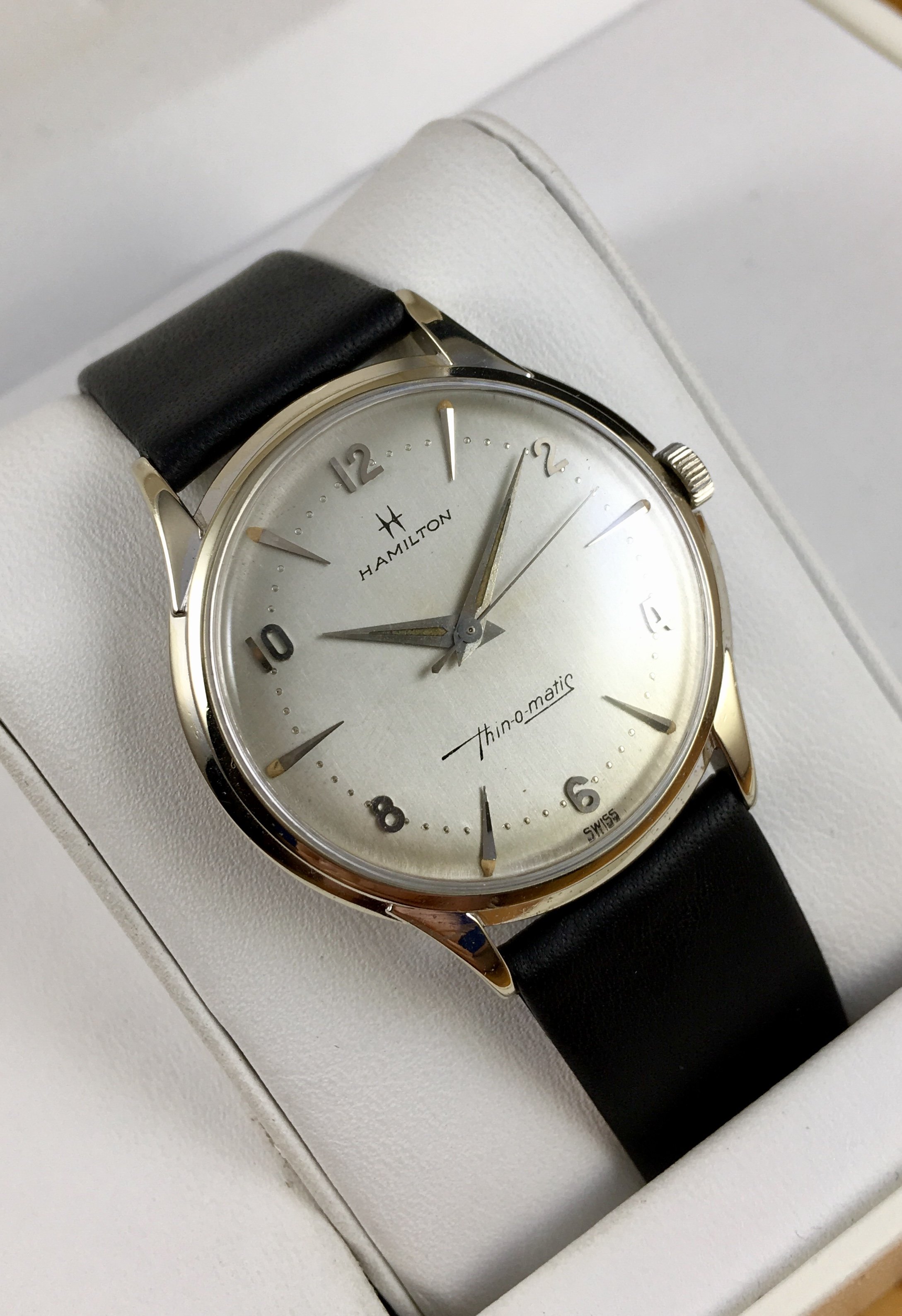 SOLD - Vintage Hamilton Thin-o-matic - Solid 14k White Gold