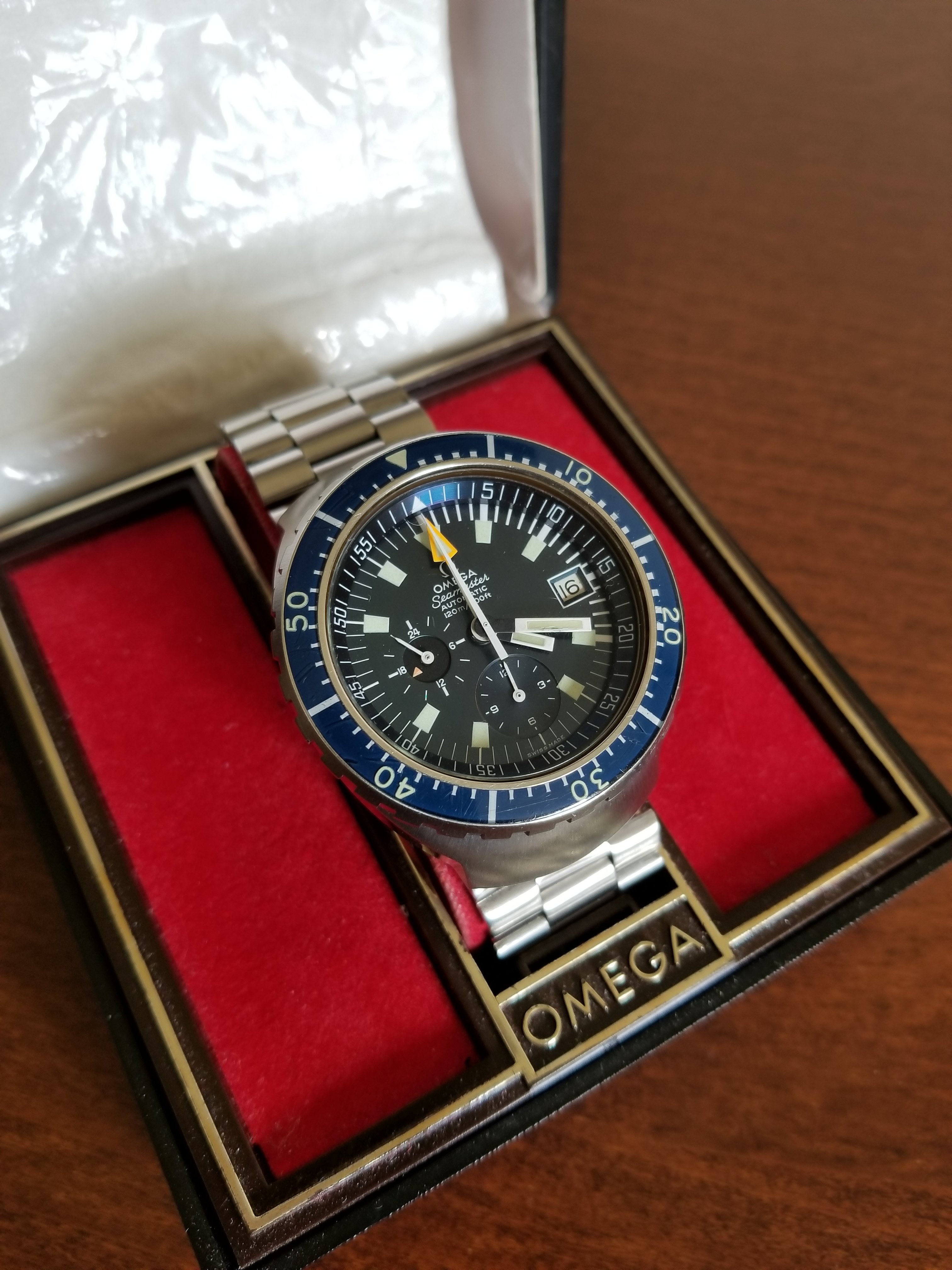 Omega big hotsell blue price