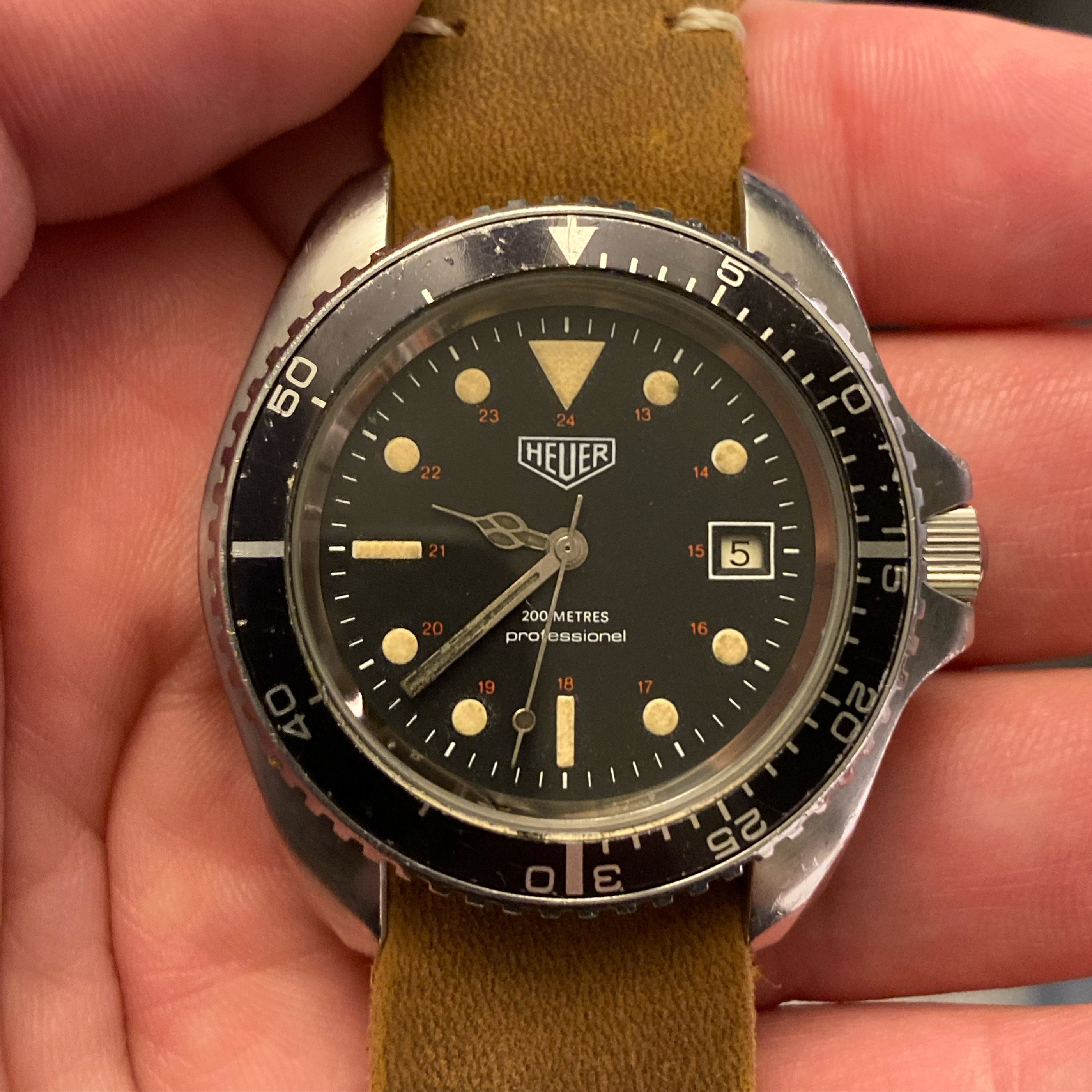 SOLD Vintage Heuer 844 Monnin diver 1st ex 1978 Omega Forums