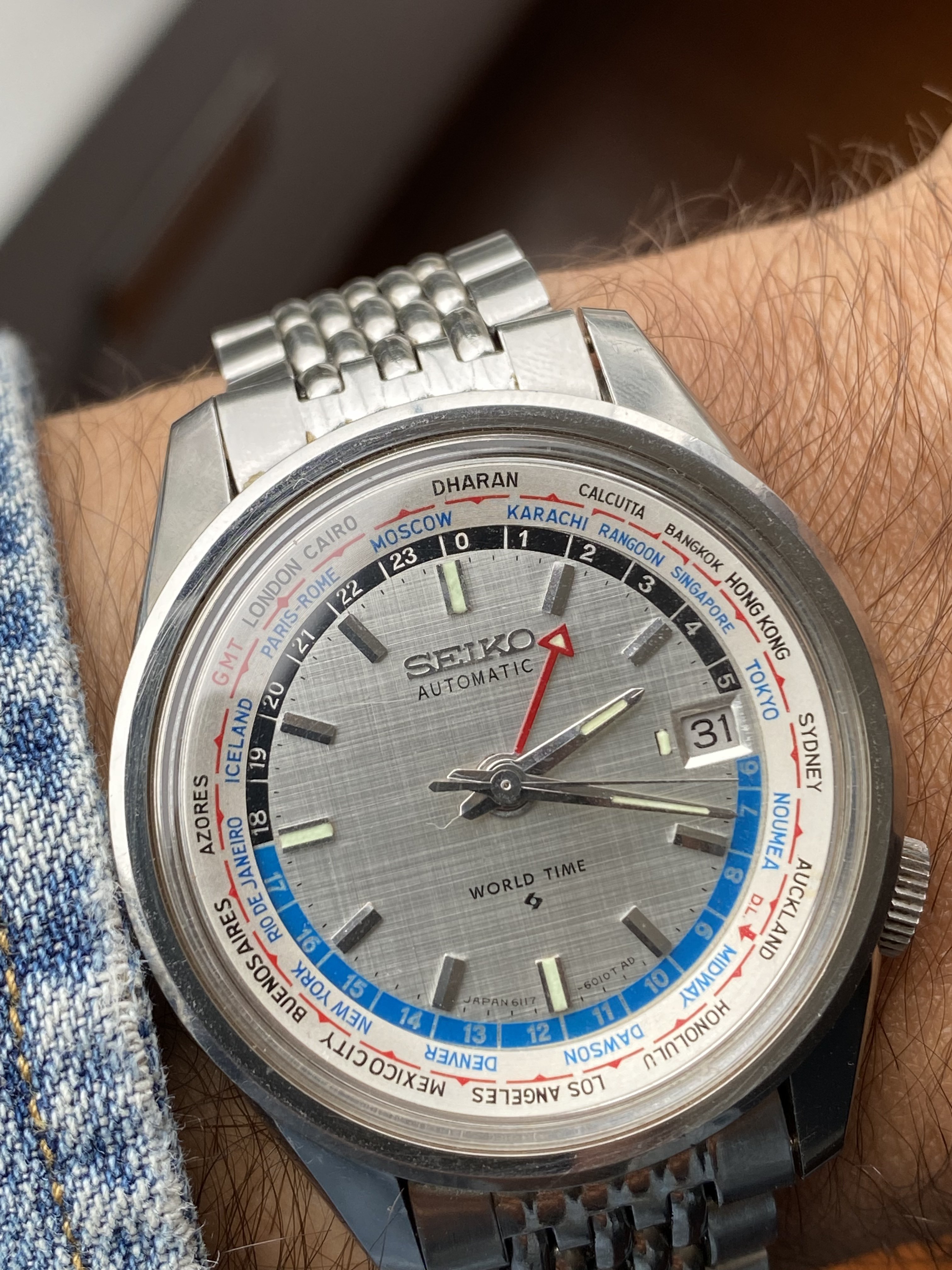 Seiko world best sale time 6117