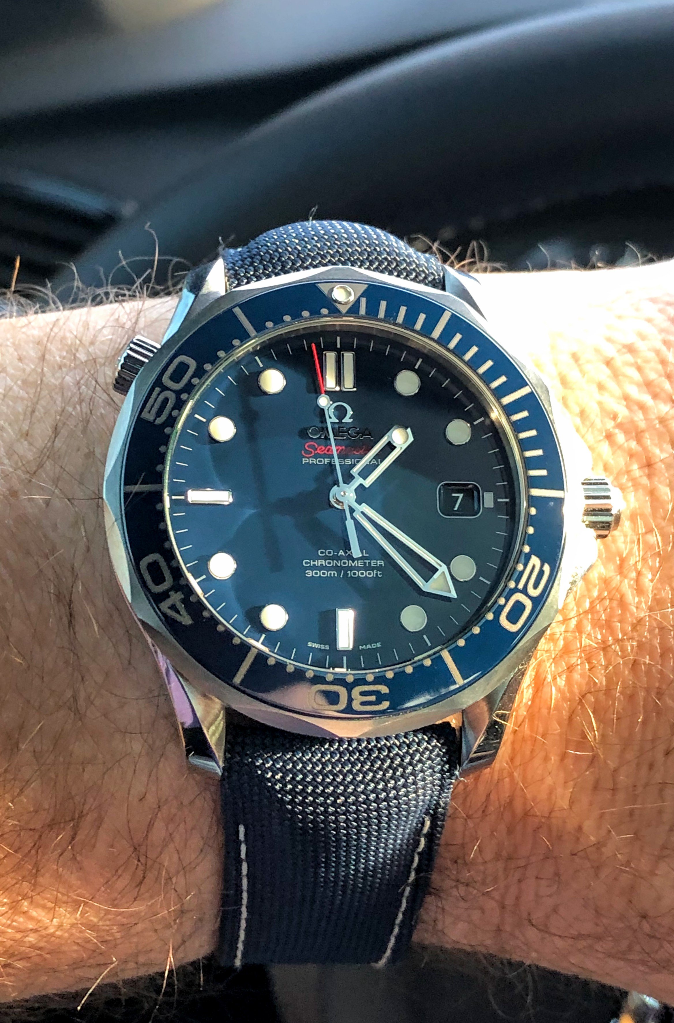 Omega seamaster sale professional rubber strap