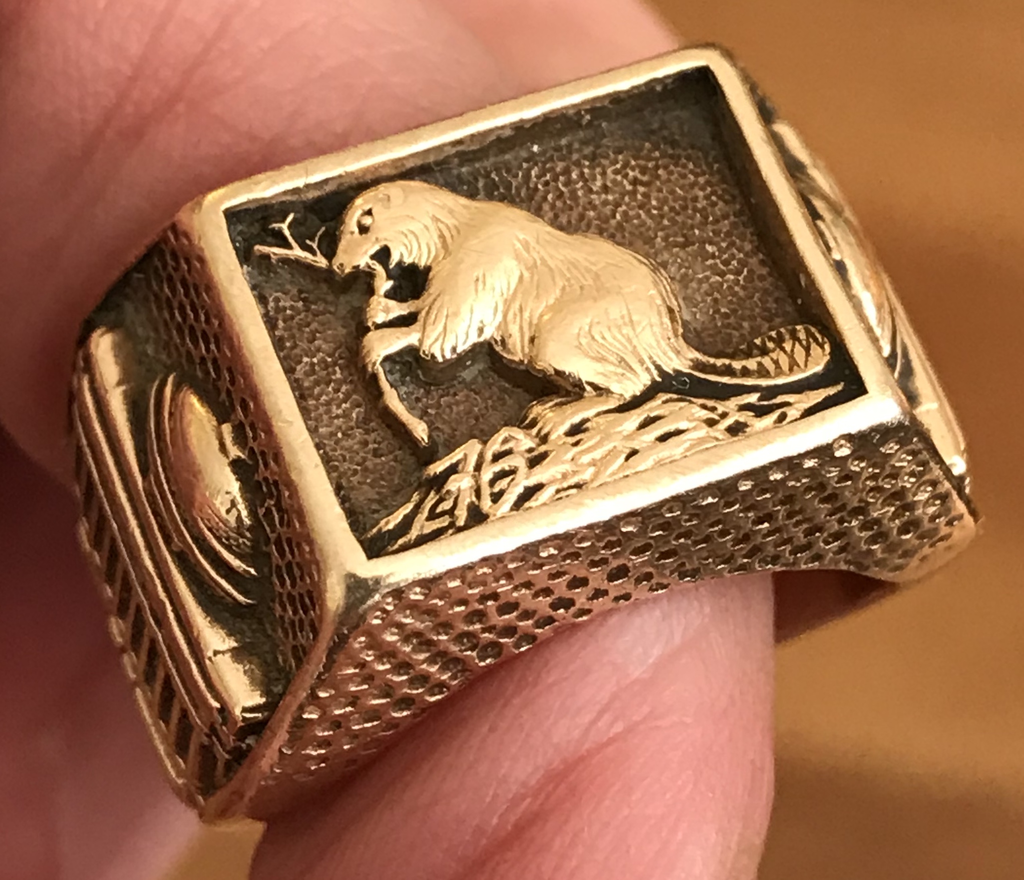 Brass on sale rat ring