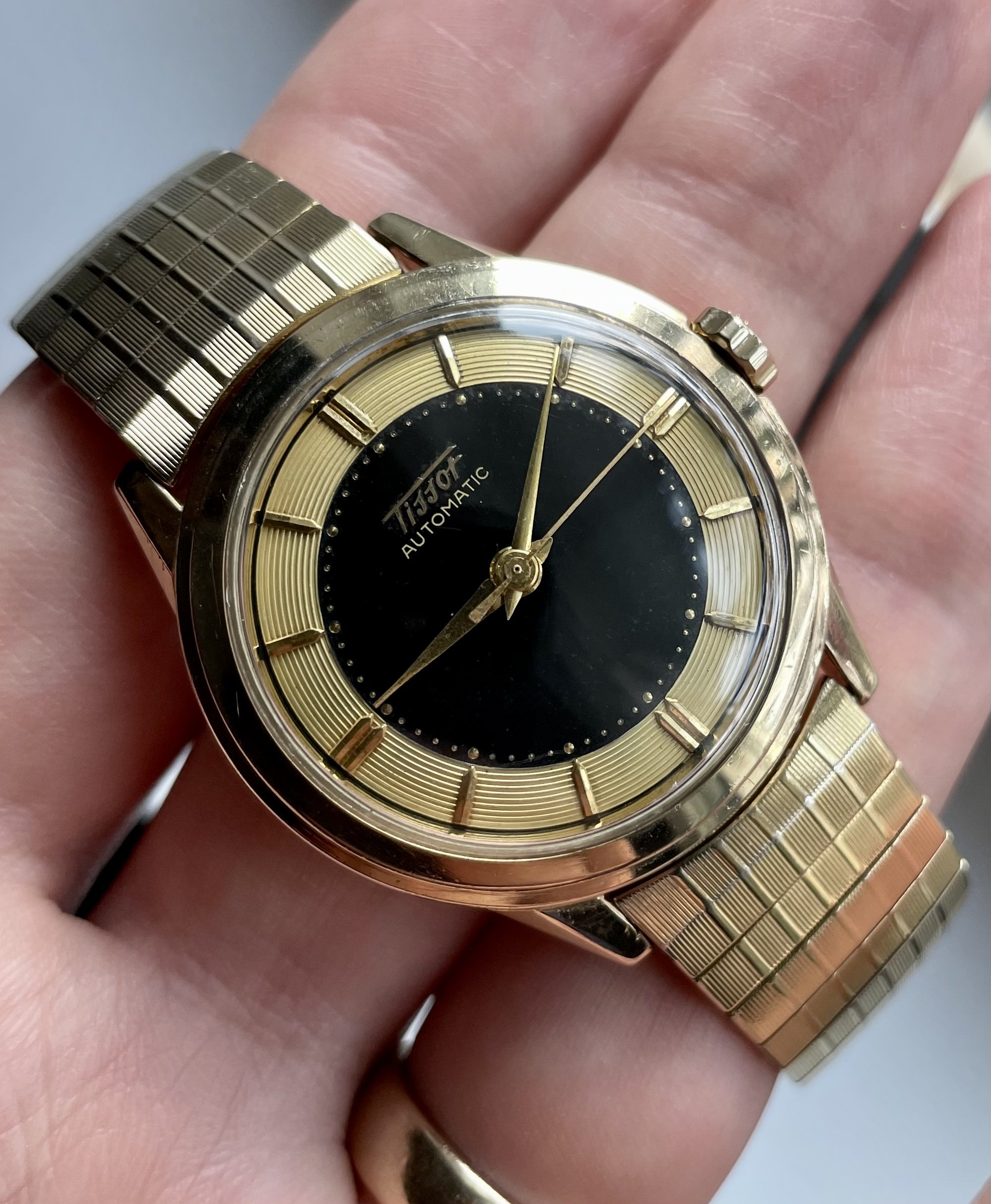 SOLD Vintage Tissot Tuxedo Guilloche Dial Serviced Omega Forums