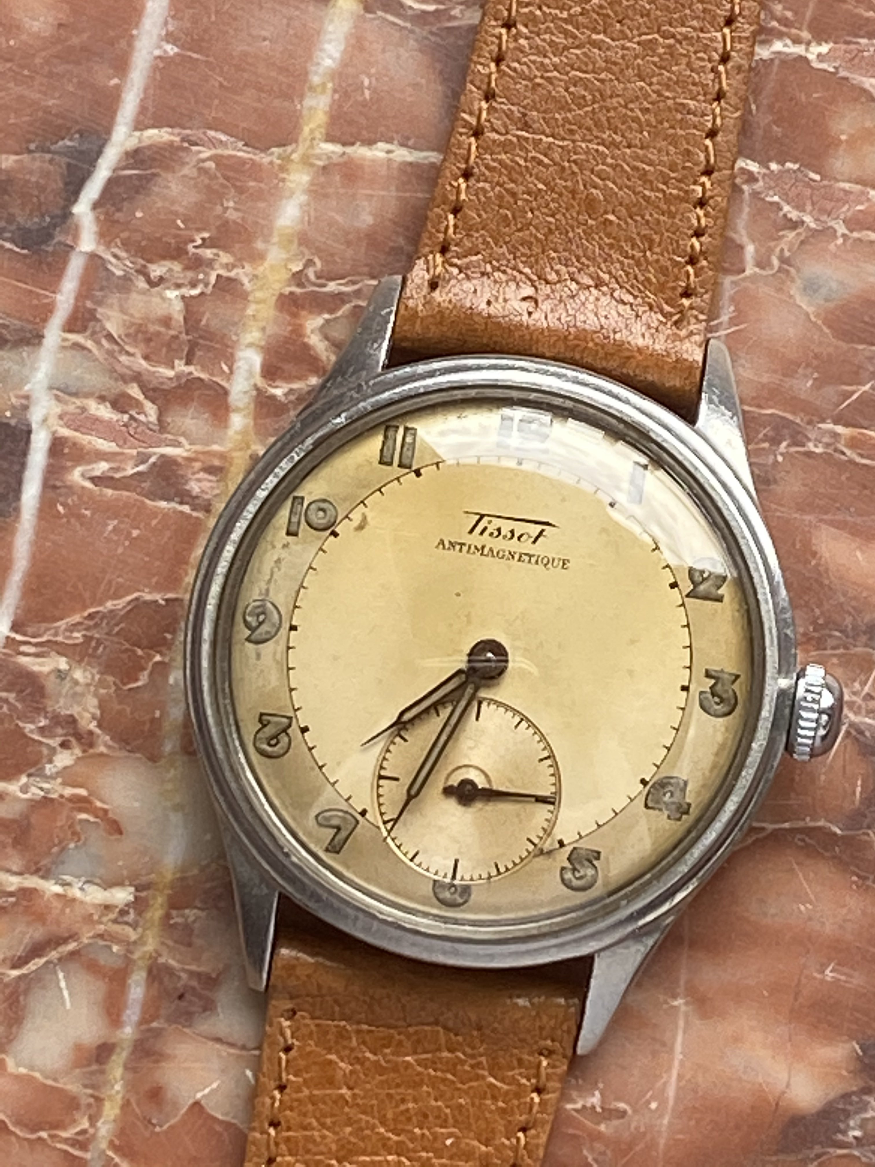 SOLD 1940s 35mm Tissot with deco numbers 250 euros Omega Forums