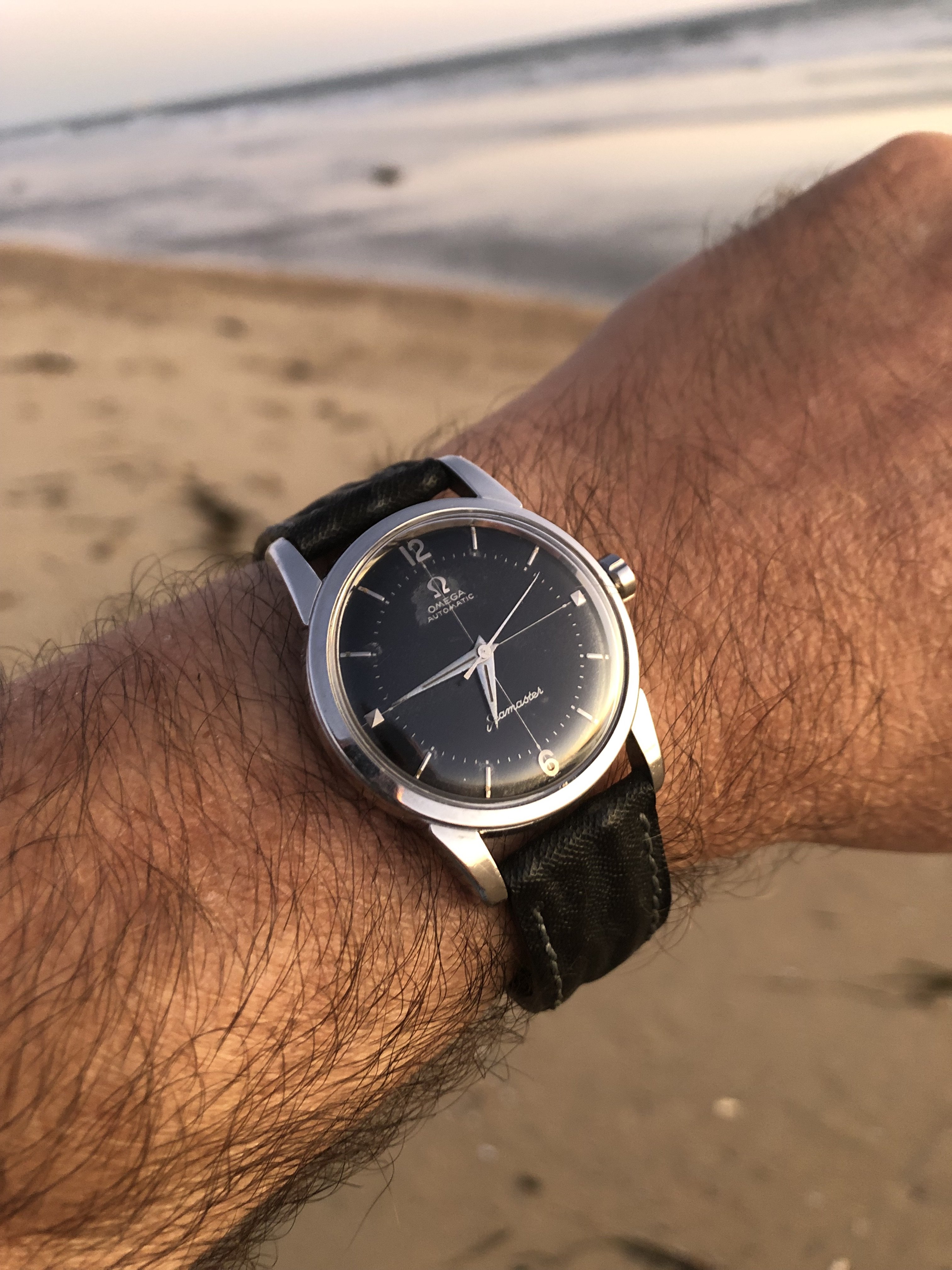 Vintage omega leather strap sale