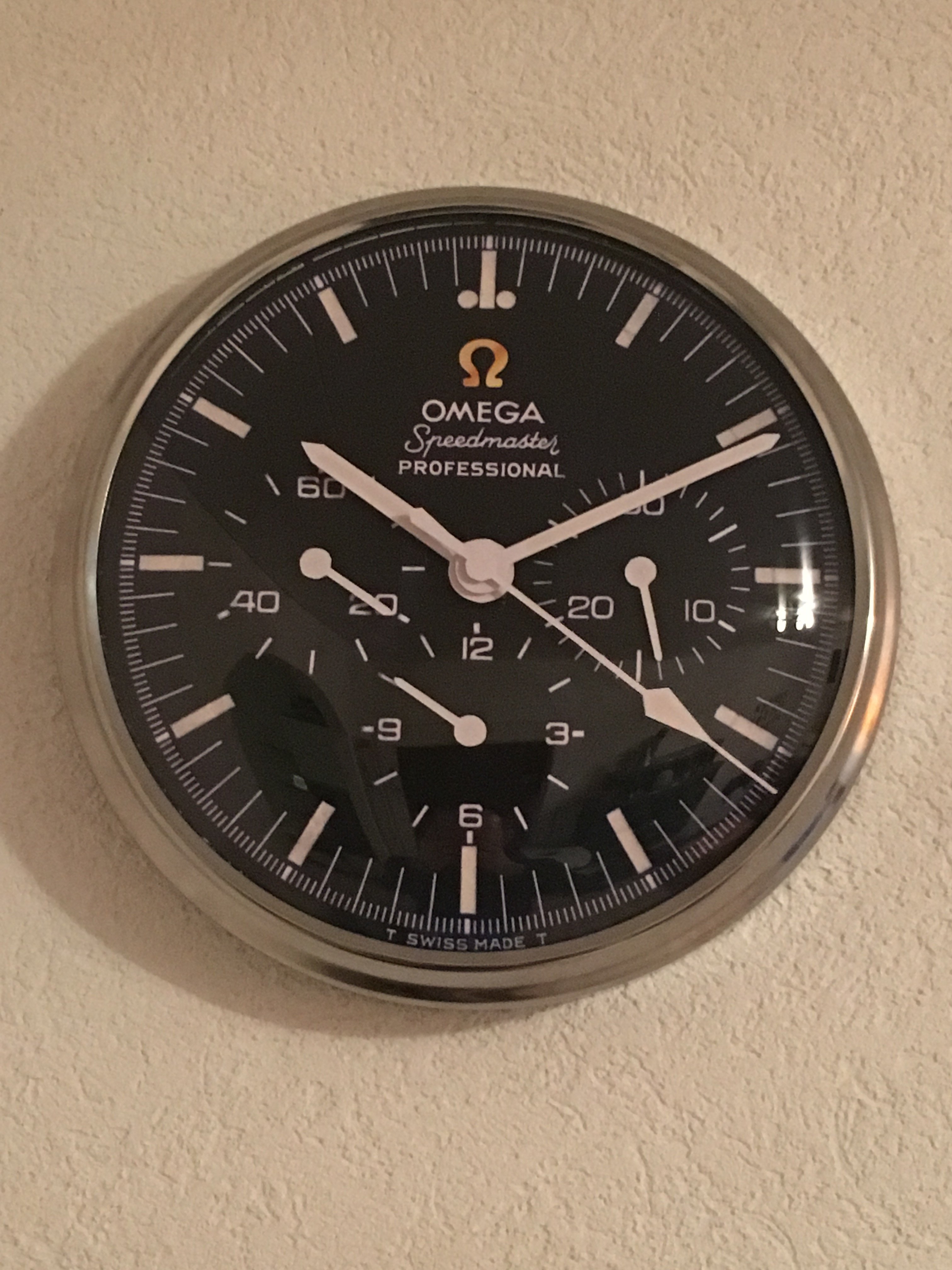 Omega speedmaster wall on sale clock