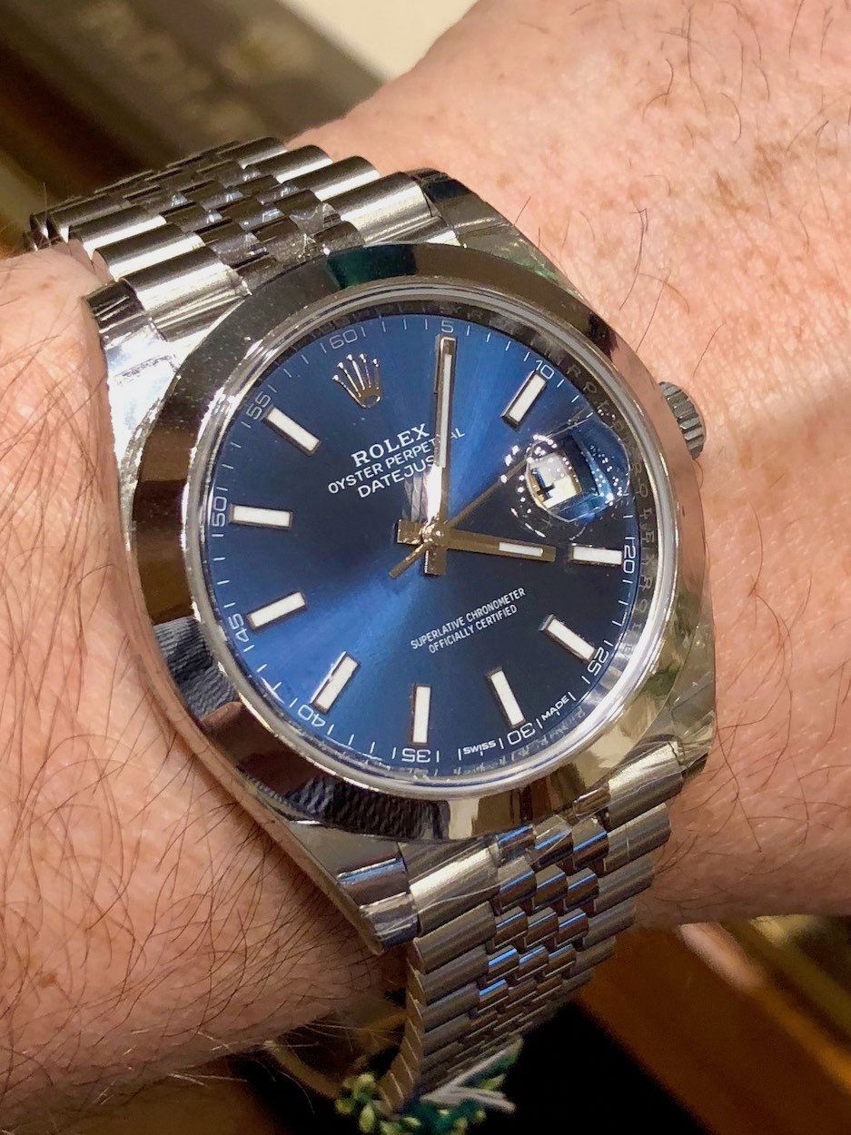 Rolex datejust 41 blue on clearance wrist