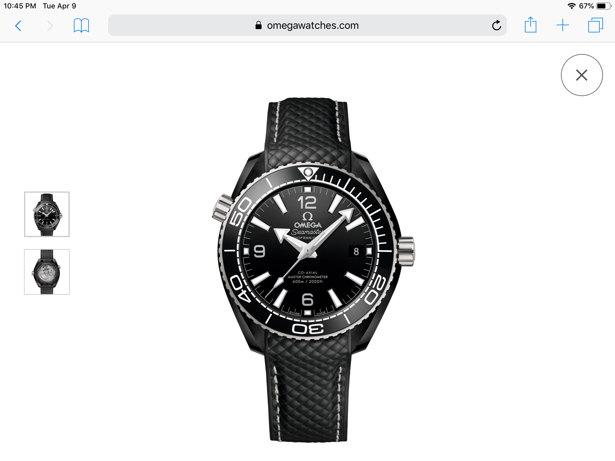 Omega planet ocean discount 39.5 black ceramic