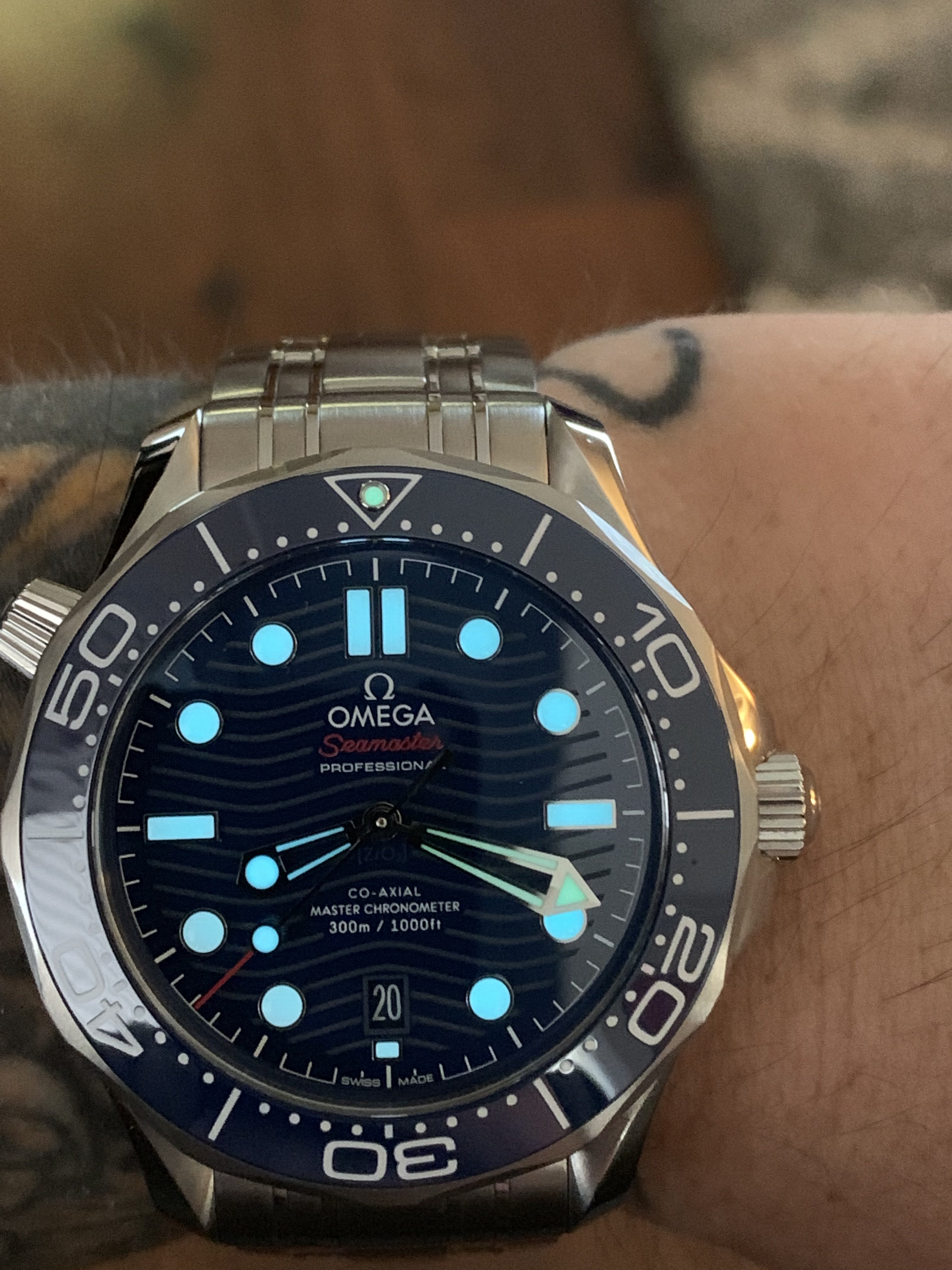 omega seamaster 2018 blue