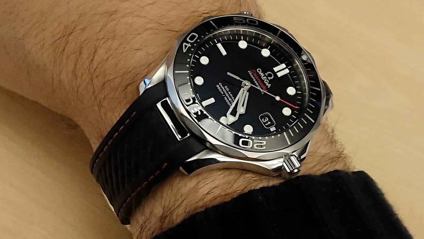 rubber strap for omega seamaster 300