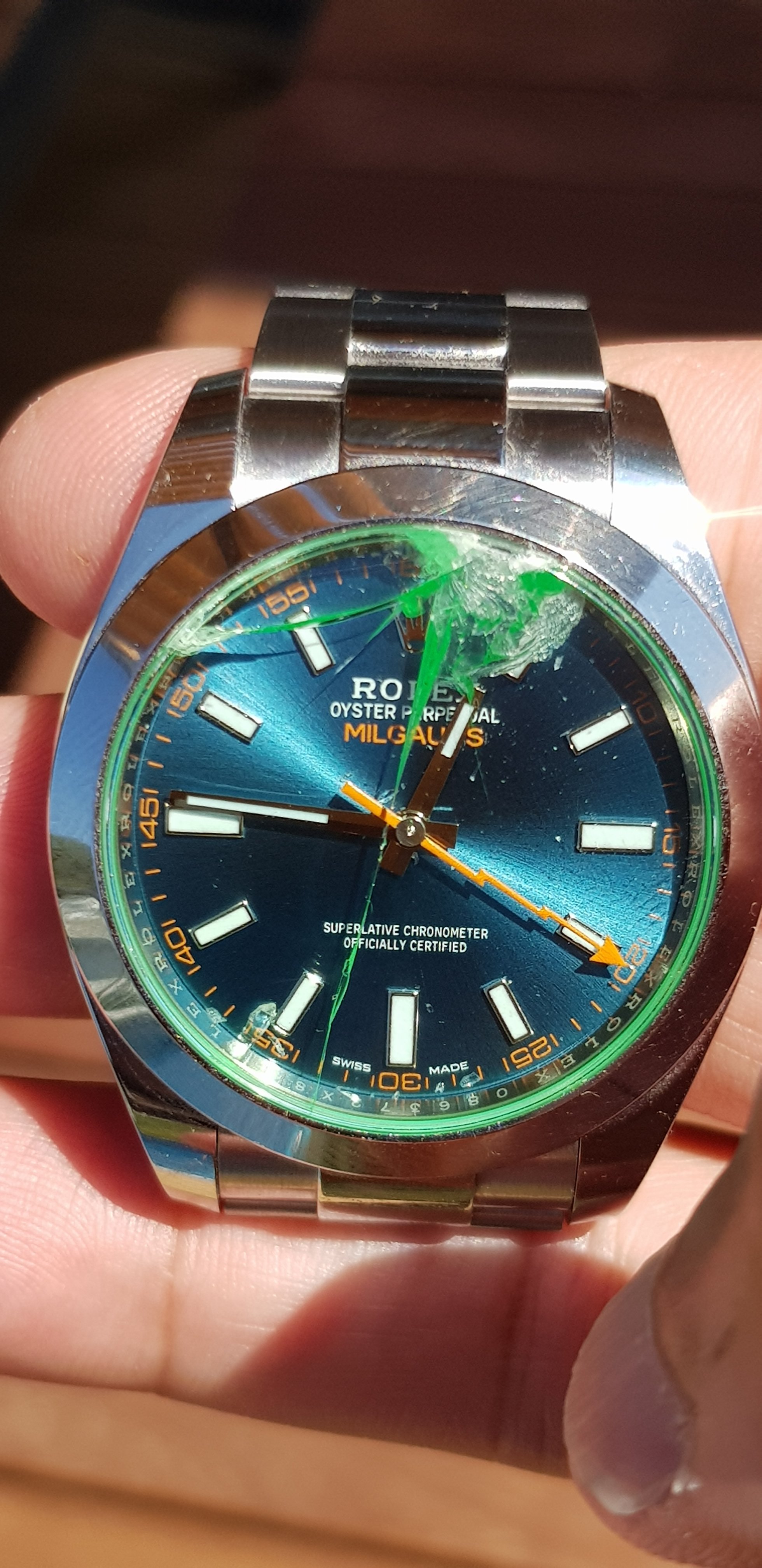 Rolex glass replacement cost sale