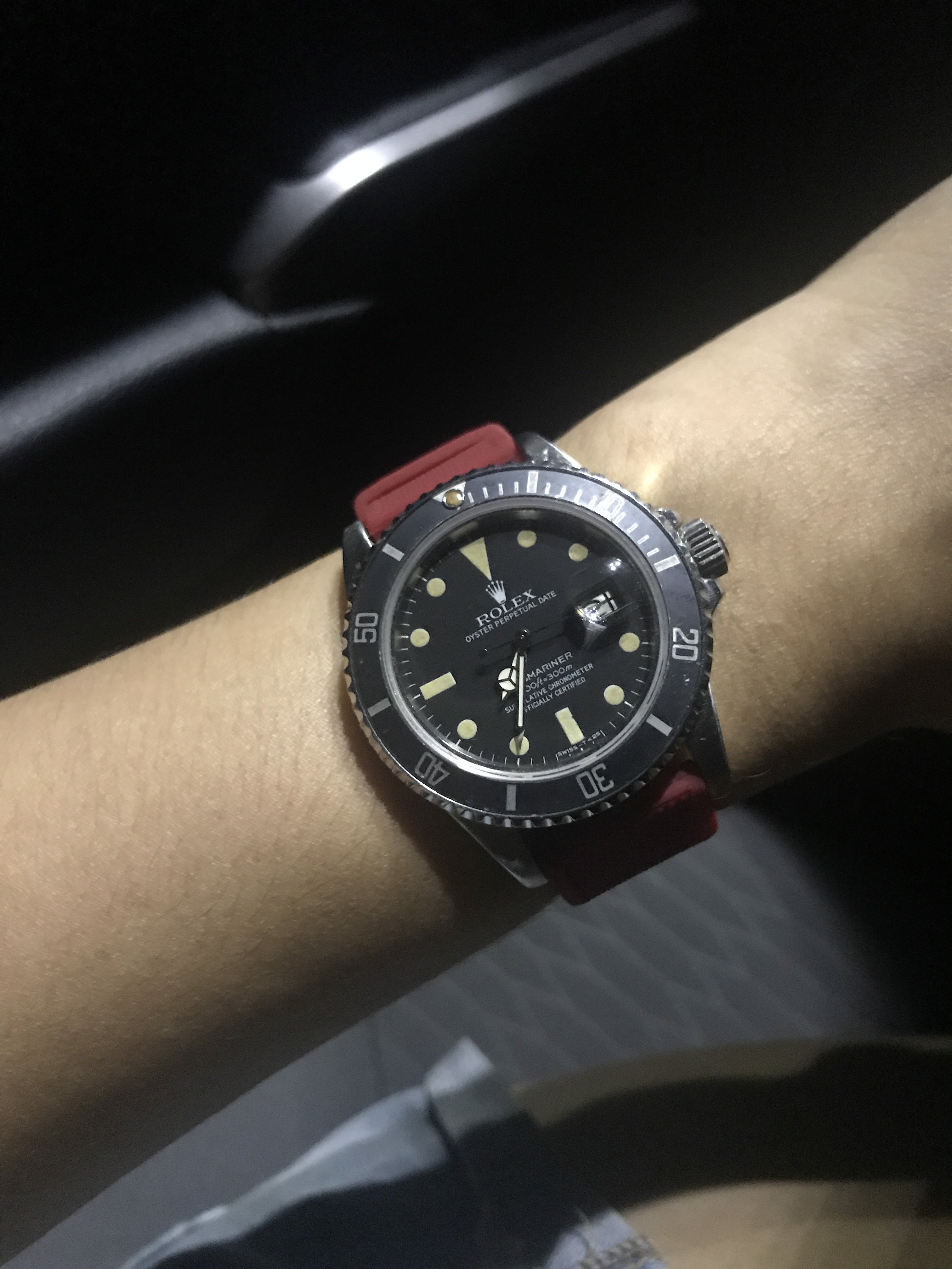 rolex submariner on 6 inch wrist
