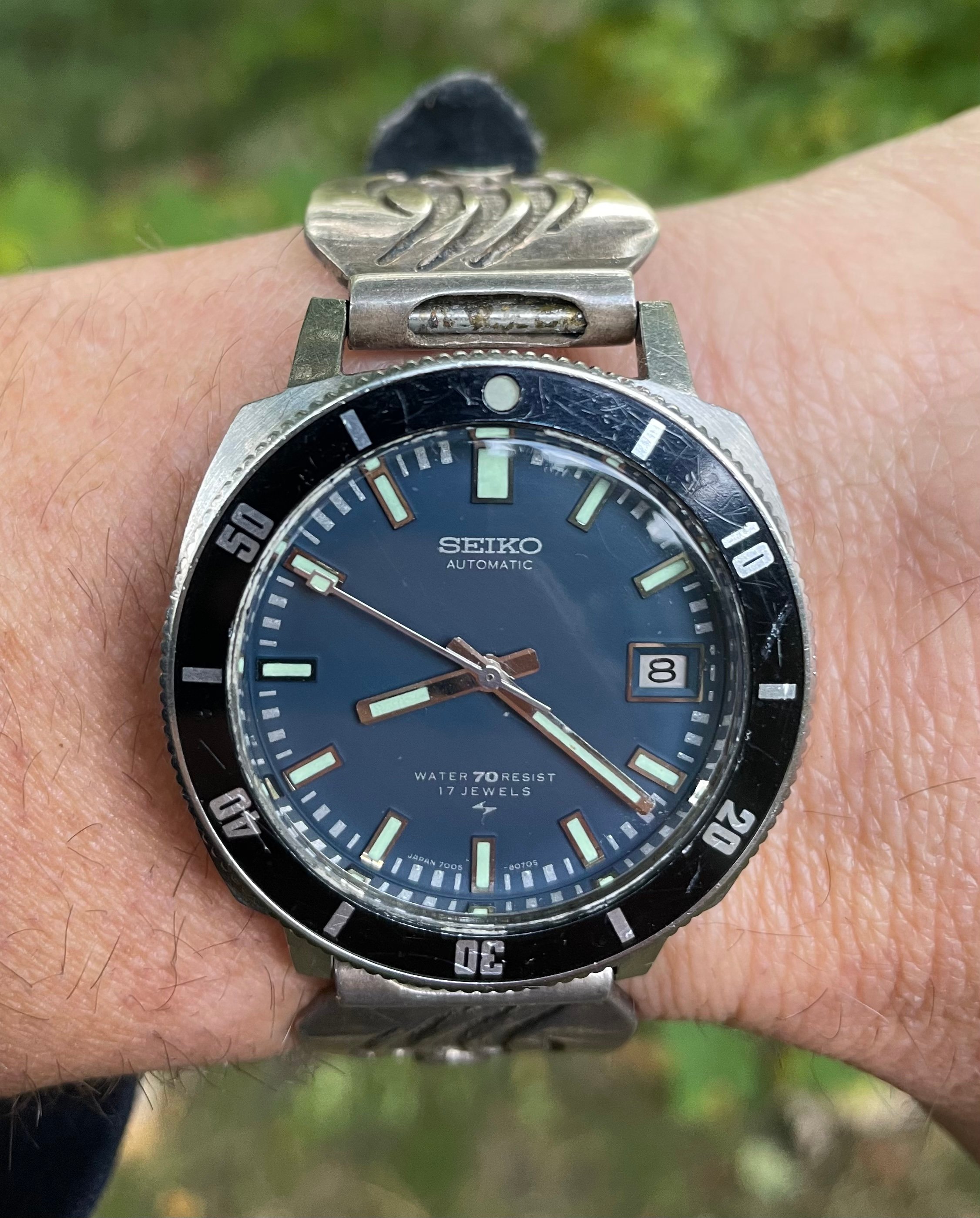 SEIKO 早い者勝ち ヴィンテージ 超レア 7005-8052 座布団 - 時計