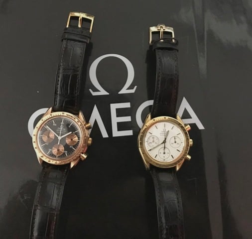 Solid gold omega on sale speedmaster