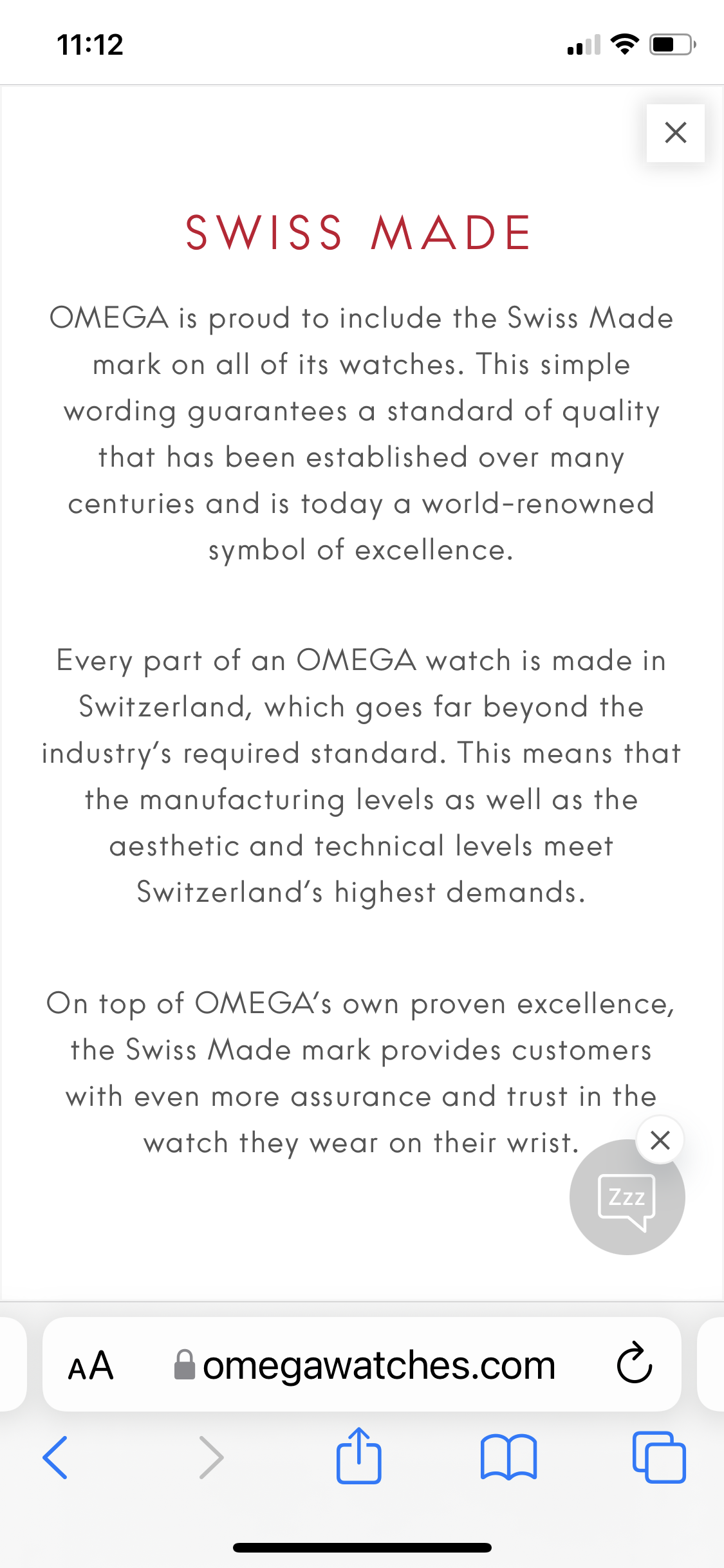 Omega website claims every part of watch Swiss Made Omega Watch Forums