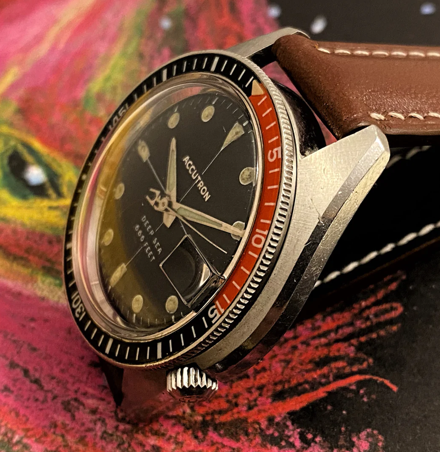 SOLD Vintage Bulova Accutron Deep Sea 666 feet Devil Diver