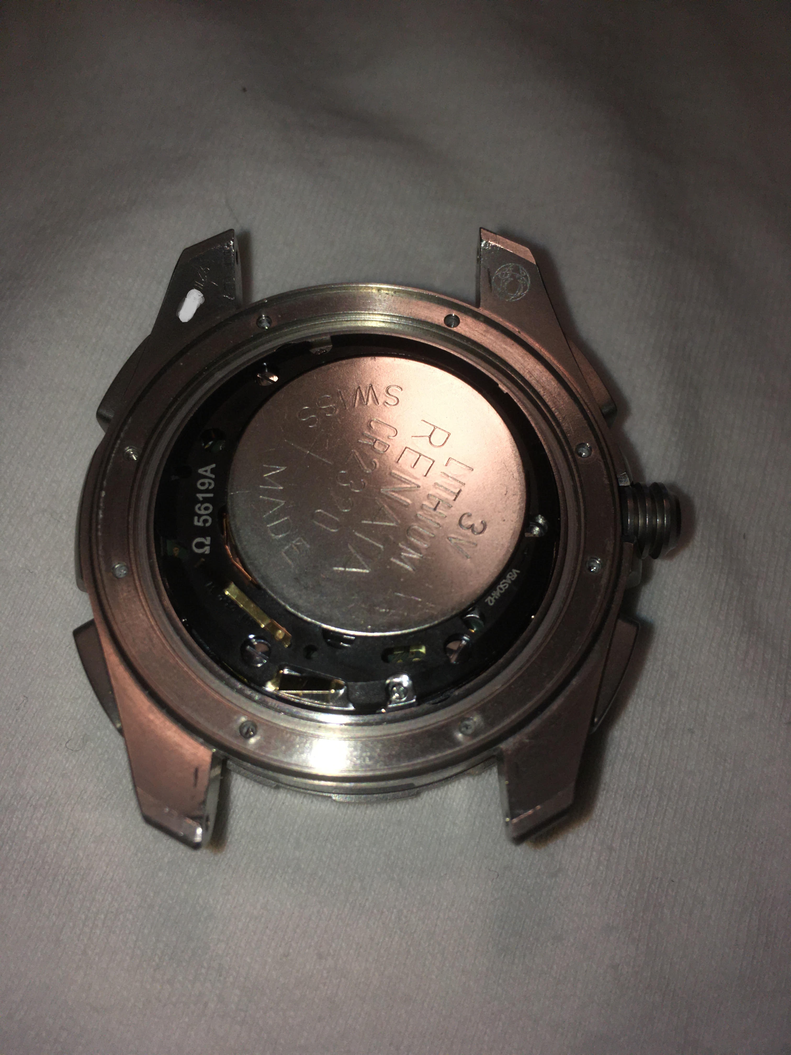 omega watch battery change