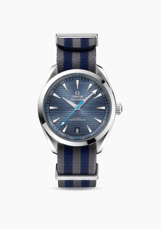 Omega aqua outlet terra blue strap