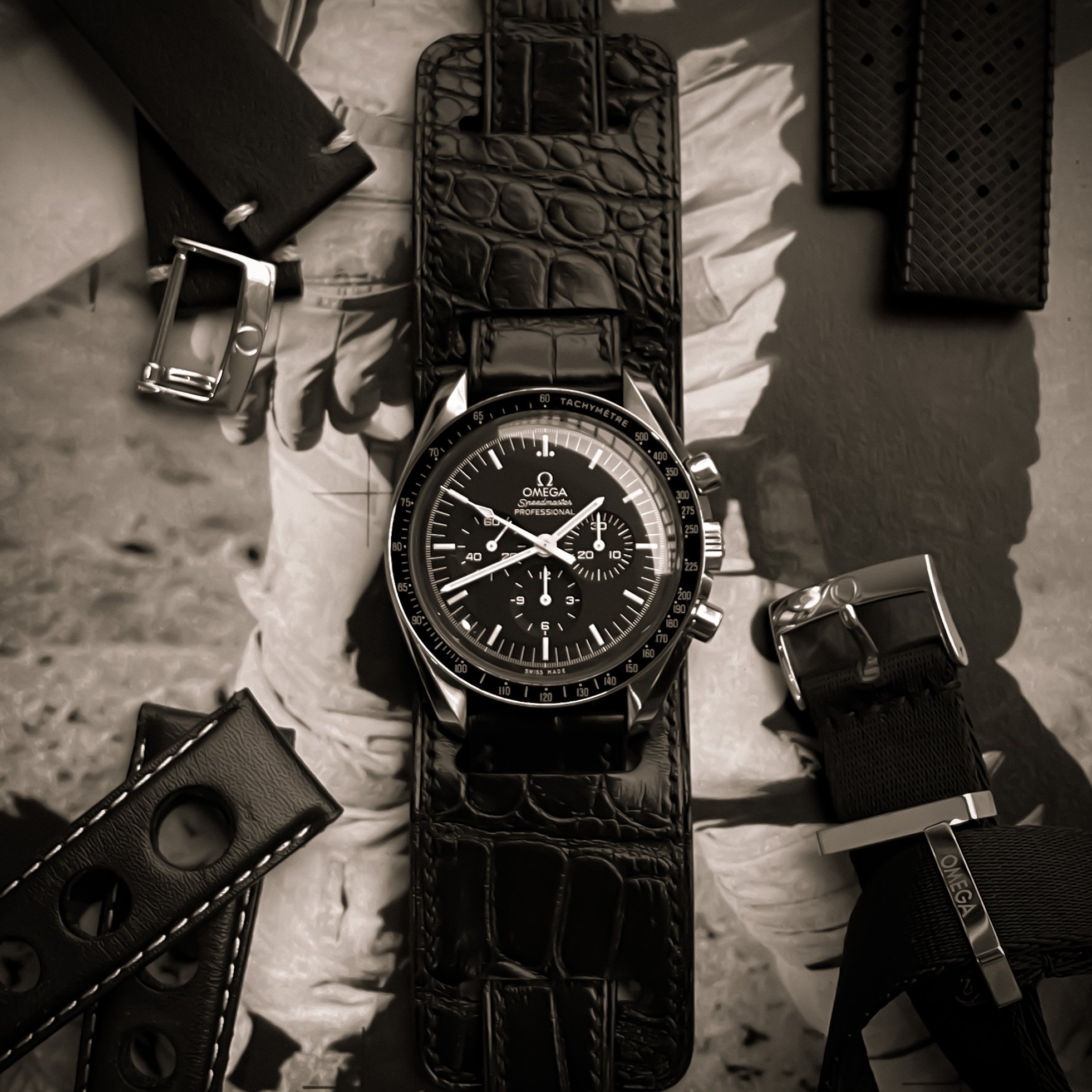 Omega speedmaster hot sale bund strap